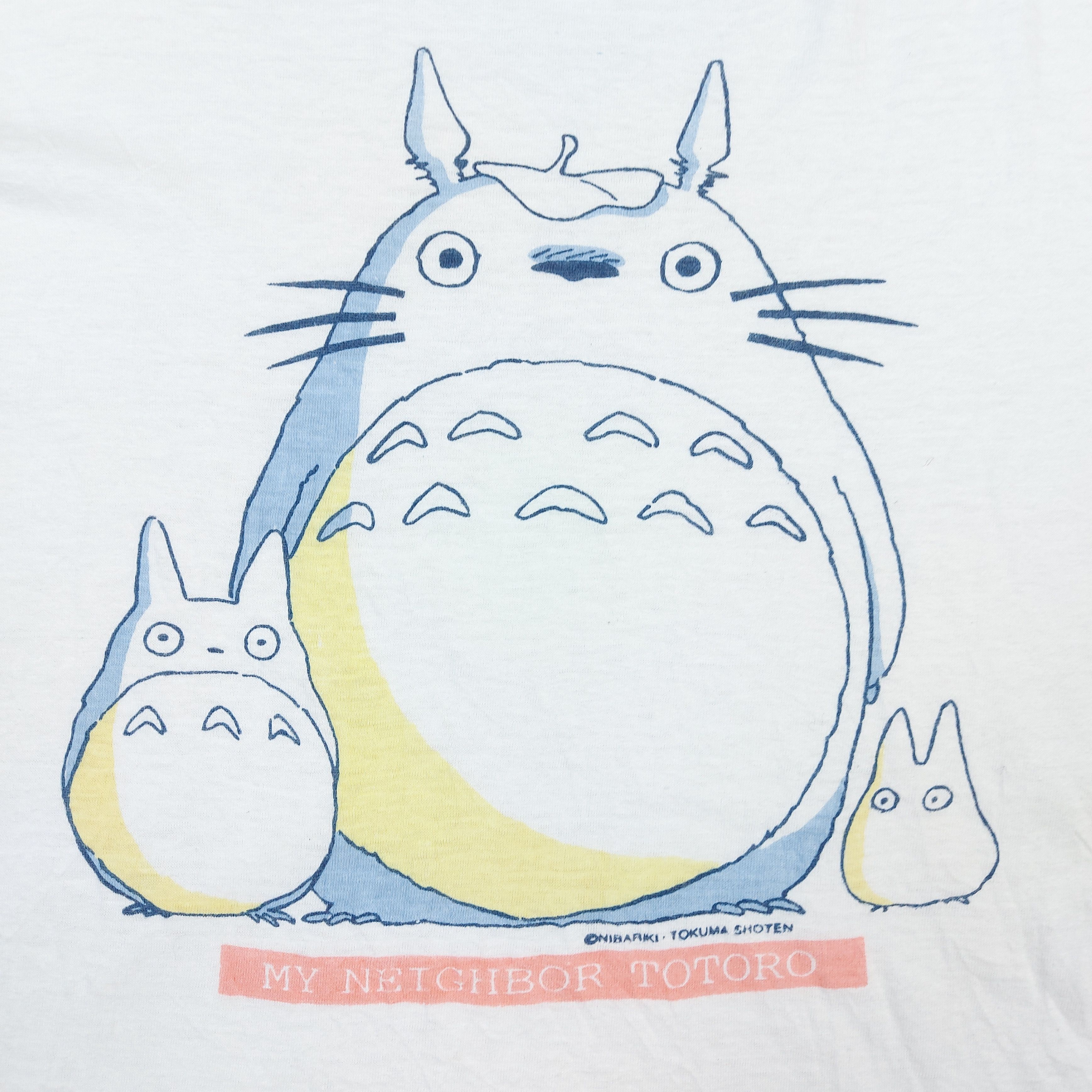 Anime Vintage 90s My Neighbor Totoro Studio Ghibli Collection TEE Size US L / EU 52-54 / 3 - 2 Thumbnail