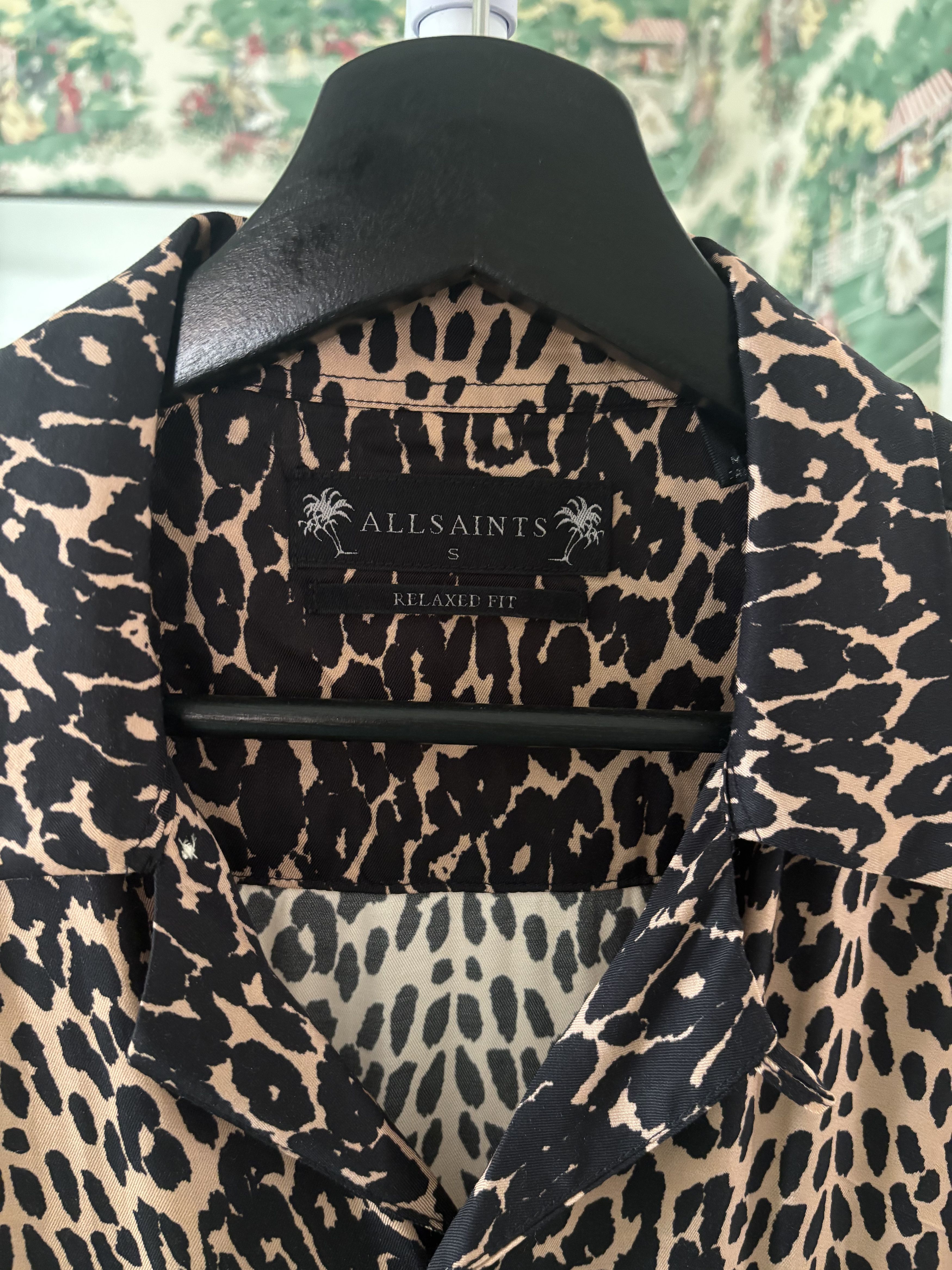 Allsaints "Feline" Hawaiian Viscose Shirt Size US S / EU 44-46 / 1 - 4 Thumbnail