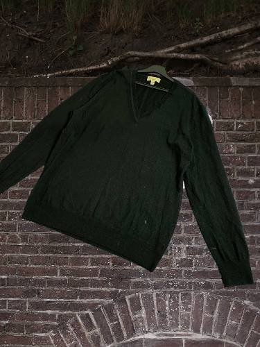 Burberry × Vintage Burberry Vintage Mens V-neck Sweater Size US L / EU 52-54 / 3 - 1 Thumbnail