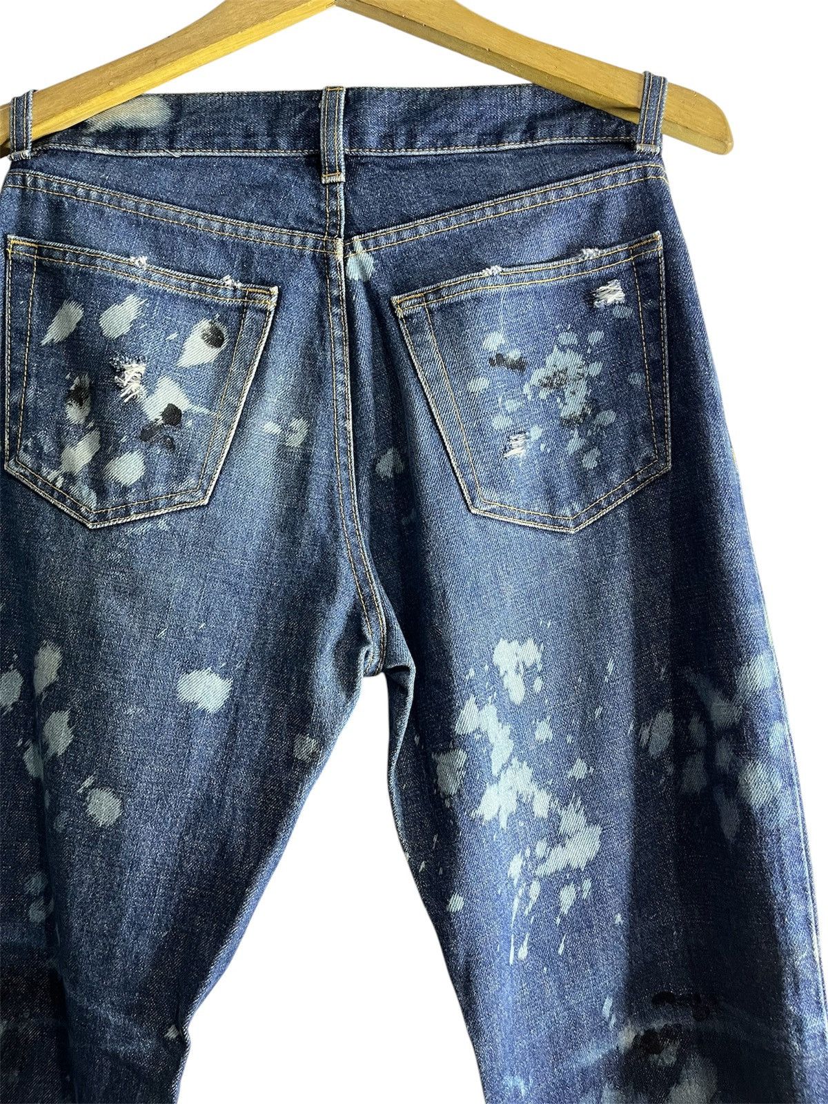 Helmut Lang Helmut lang paint acid distressed raw denim Size US 31 - 4 Thumbnail