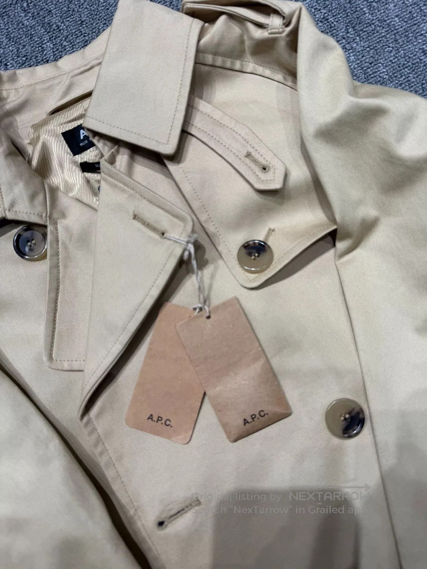 A.P.C. A.P.C. Classic Double-Breasted Trench Coat. Size XXS / US 00 / IT 34 - 8 Thumbnail