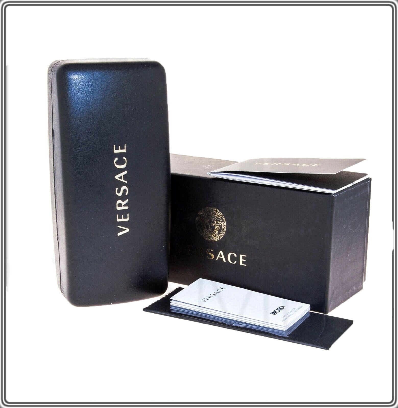 Versace VERSACE Gold Greca Coin Medusa Orange Gold Round VE2214 2214 Size ONE SIZE - 9 Thumbnail