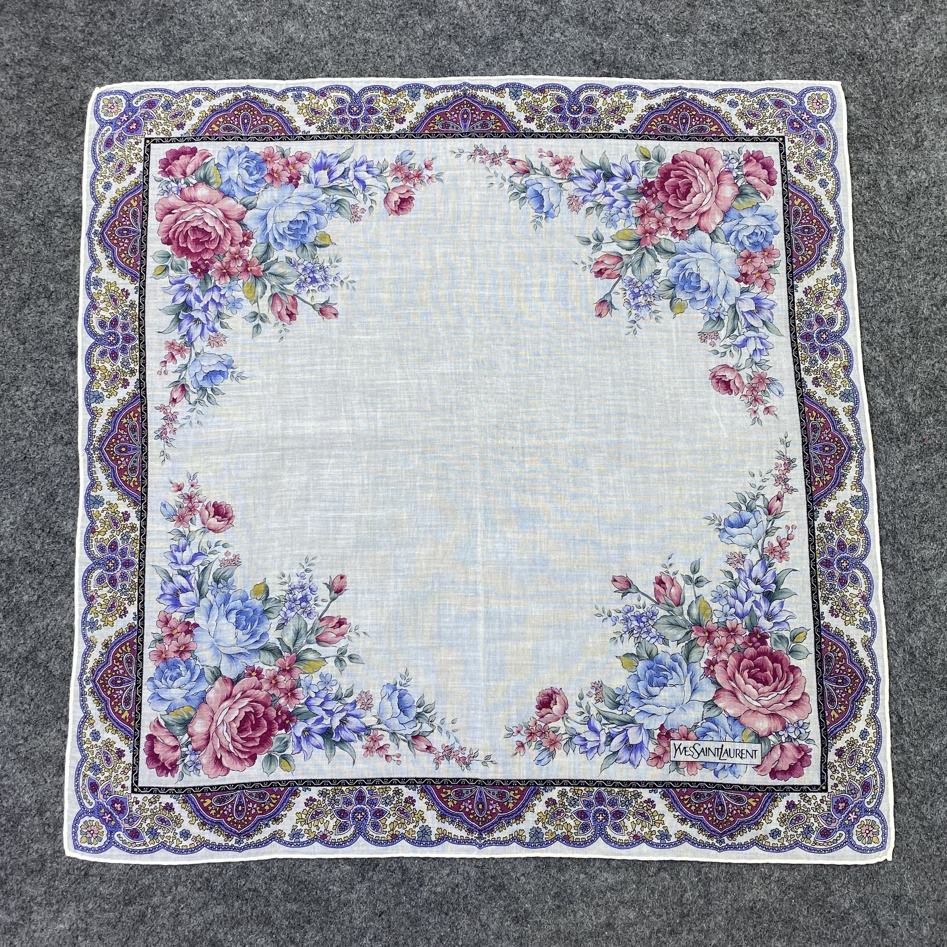 Yves Saint Laurent Yves Saint Laurent Handkerchief Neckerchief Bandana-B2039 Size ONE SIZE - 3 Thumbnail