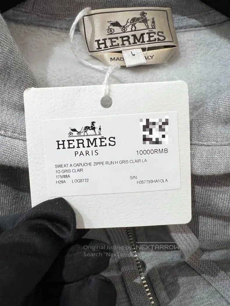 Hermes Hermes Men's hooded sweatshirt Size US L / EU 52-54 / 3 - 6 Thumbnail