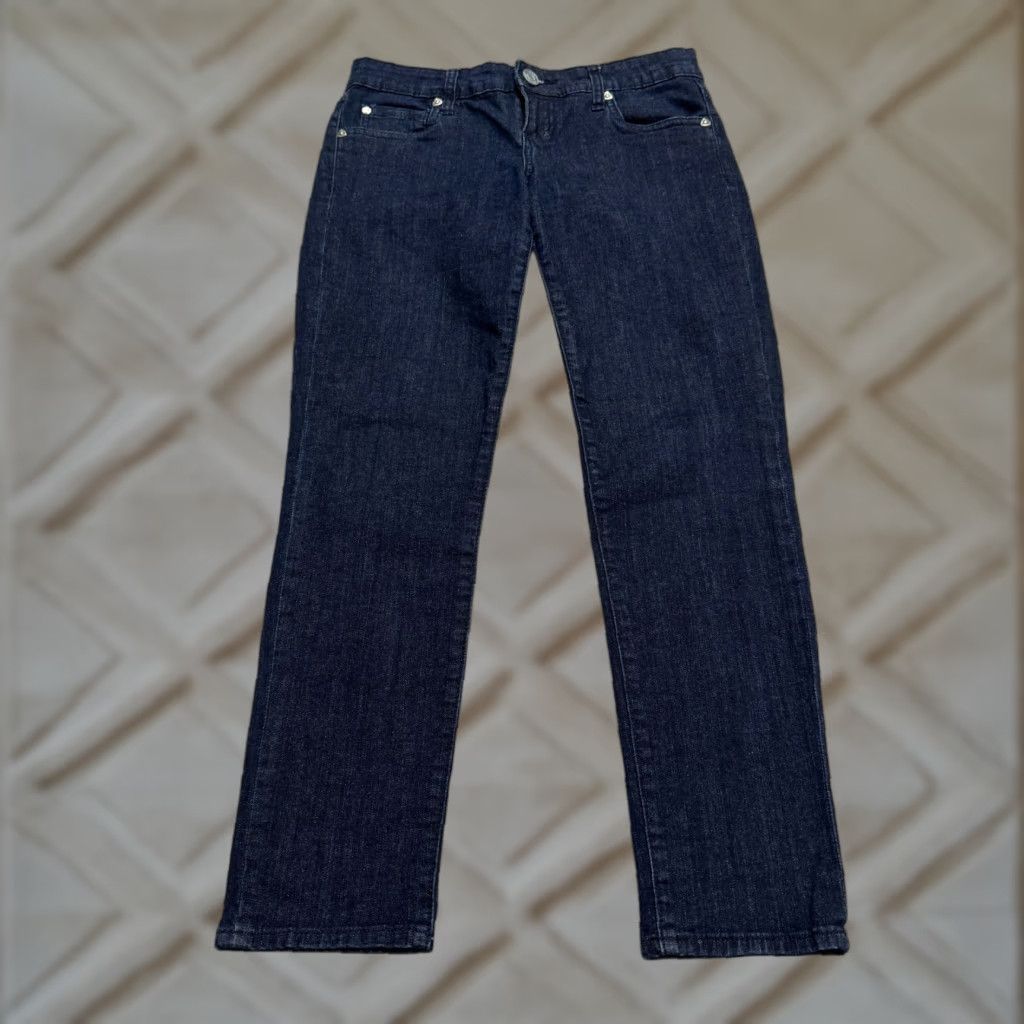 Vintage KUT From The Cloth Skinny Denim Jeans Womens 4 Blue Dark Wash Mid Rise Stretch Size 27" / US 4 / IT 40 - 1 Thumbnail
