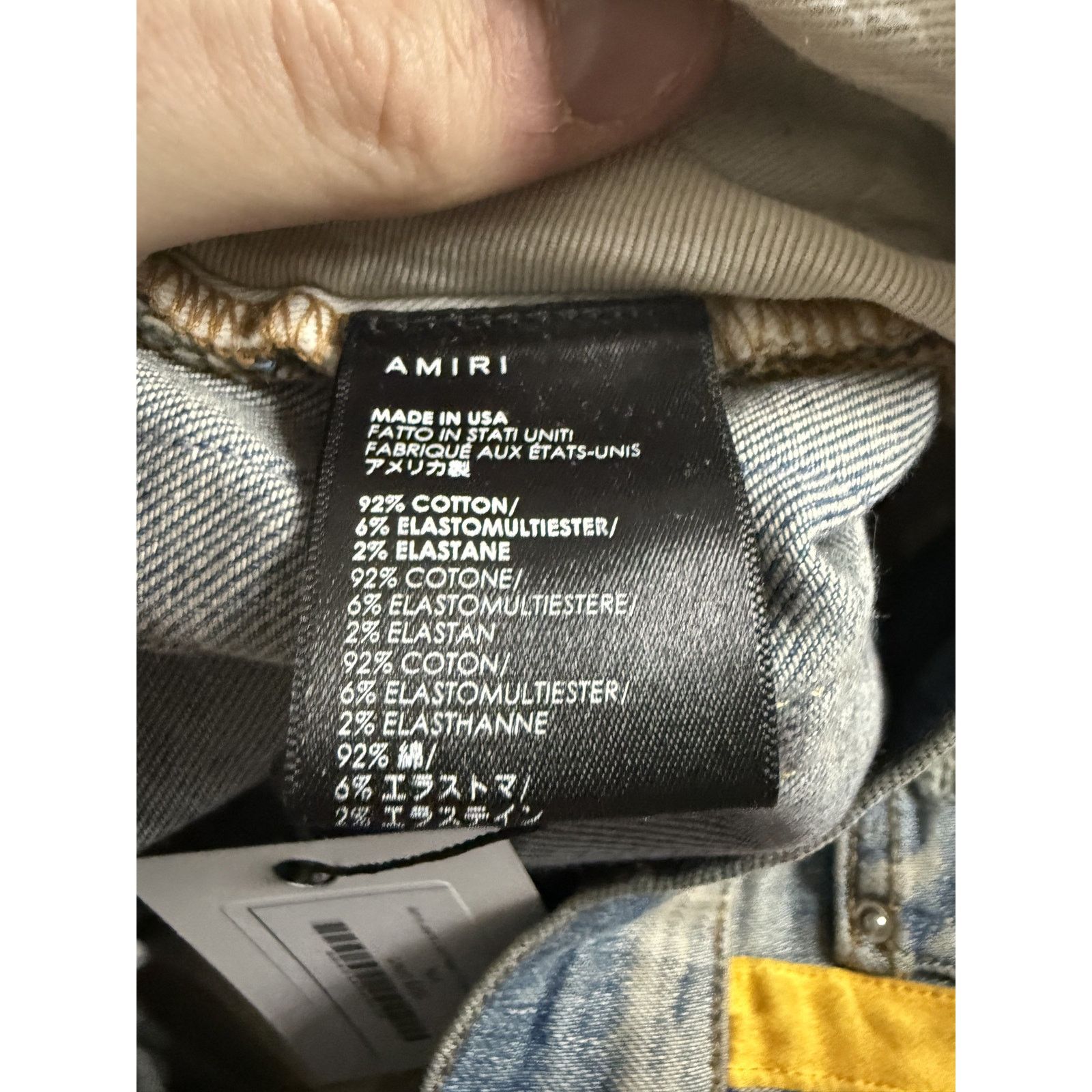 Amiri Amiri Jeans Light Wash Purple Yellow Stripe Used 32 Size US 32 / EU 48 - 3 Thumbnail
