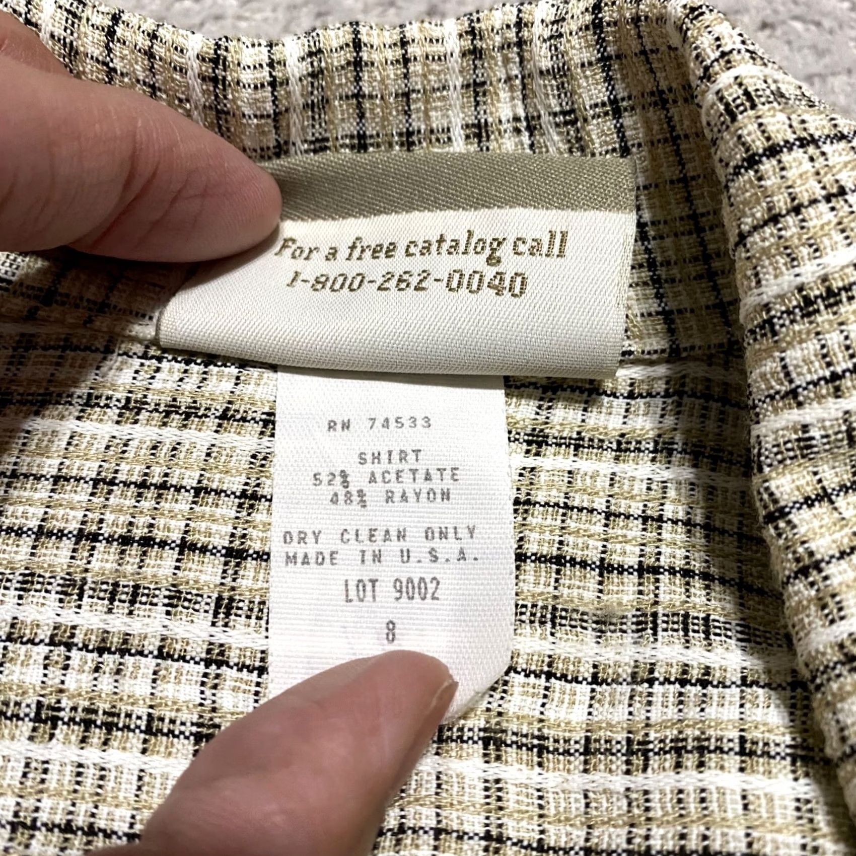 Coldwater Creek Coldwater Creek Jacket Womens Regular Multicolor Plaid Button Up, Lightweight, Long Sleeve, Mid-Length, Spring Summer, Size 8 Size M / US 6-8 / IT 42-44 - 4 Thumbnail