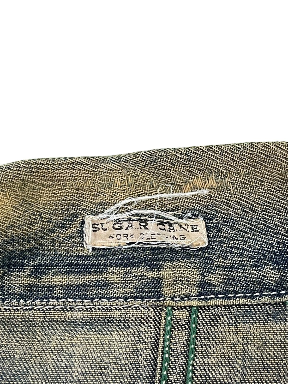 Sugar Cane Damaged Faded Sugar Canes Chore Jacket Distress Denim 5🟩8 Size US L / EU 52-54 / 3 - 14 Thumbnail