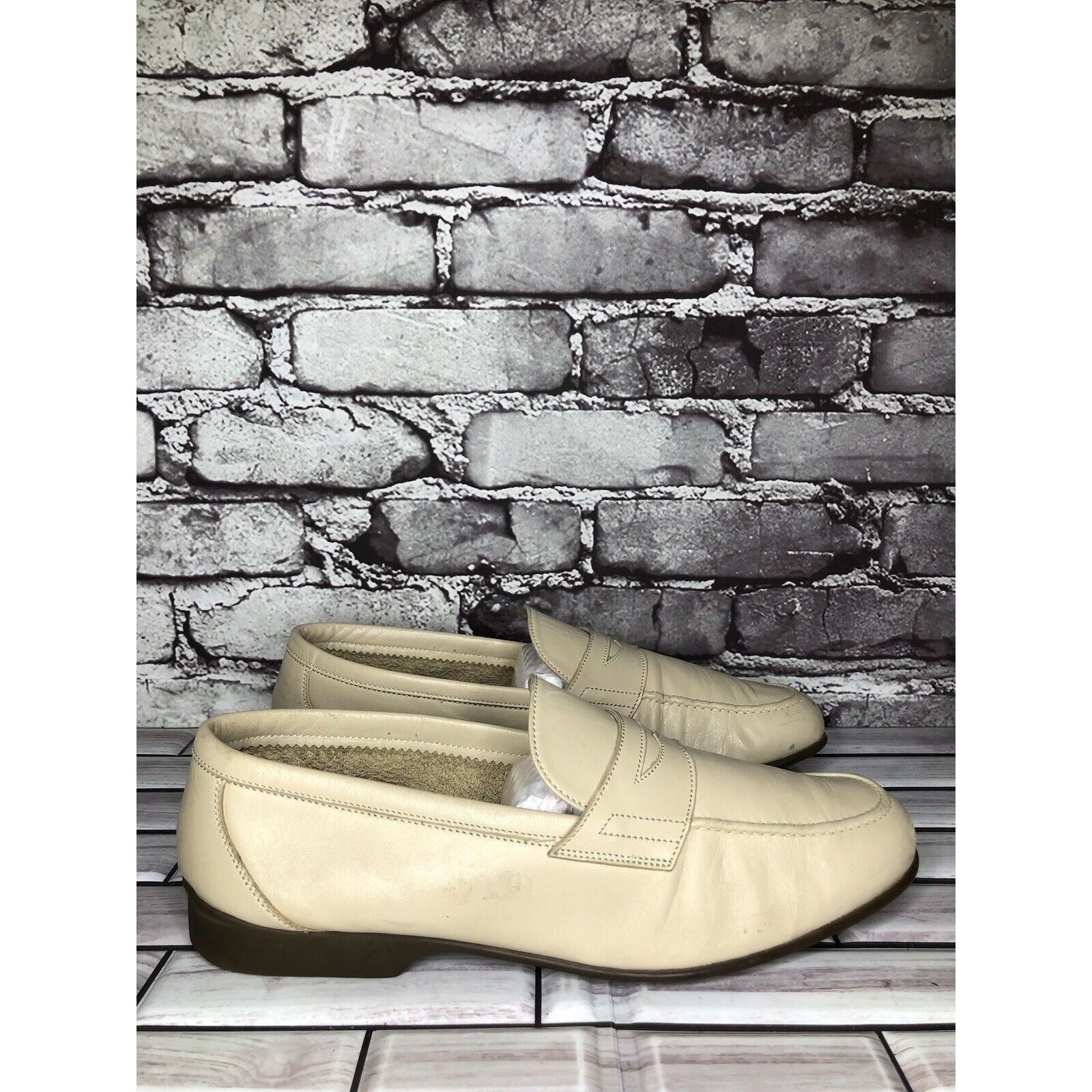 Other Caporicci Ivory Leather Casual Penny Loafers Driving Shoes M Size US 9 / EU 42 - 3 Thumbnail