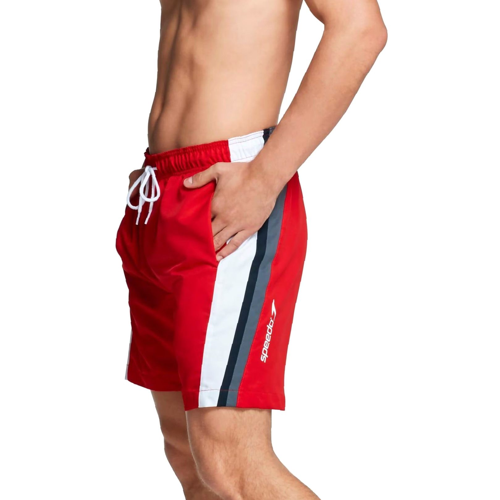 Speedo Speedo Lifeguard Red 18” Swim Trunks Trunks Men's S Short Beach Pool Size US 29 - 2 Thumbnail