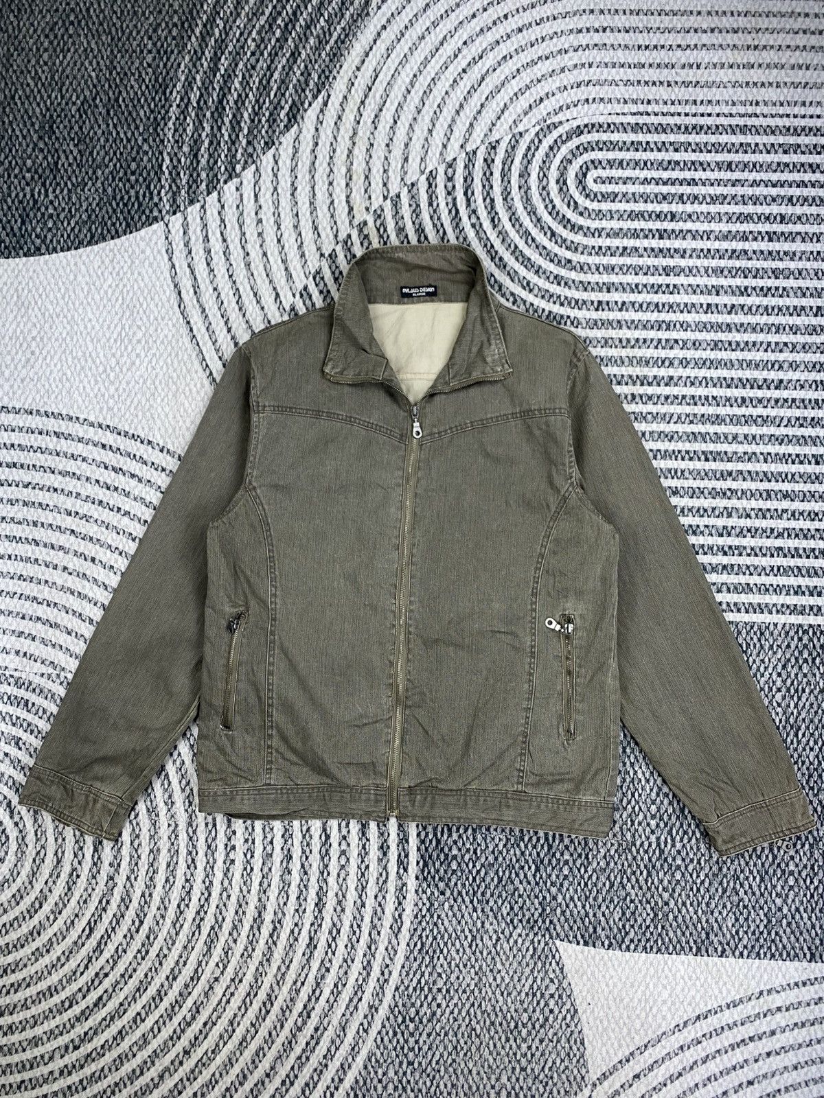 Japanese Brand Nylaus Design Double Pocket Denim Style Zipper Jacket Size US M / EU 48-50 / 2 - 2 Thumbnail