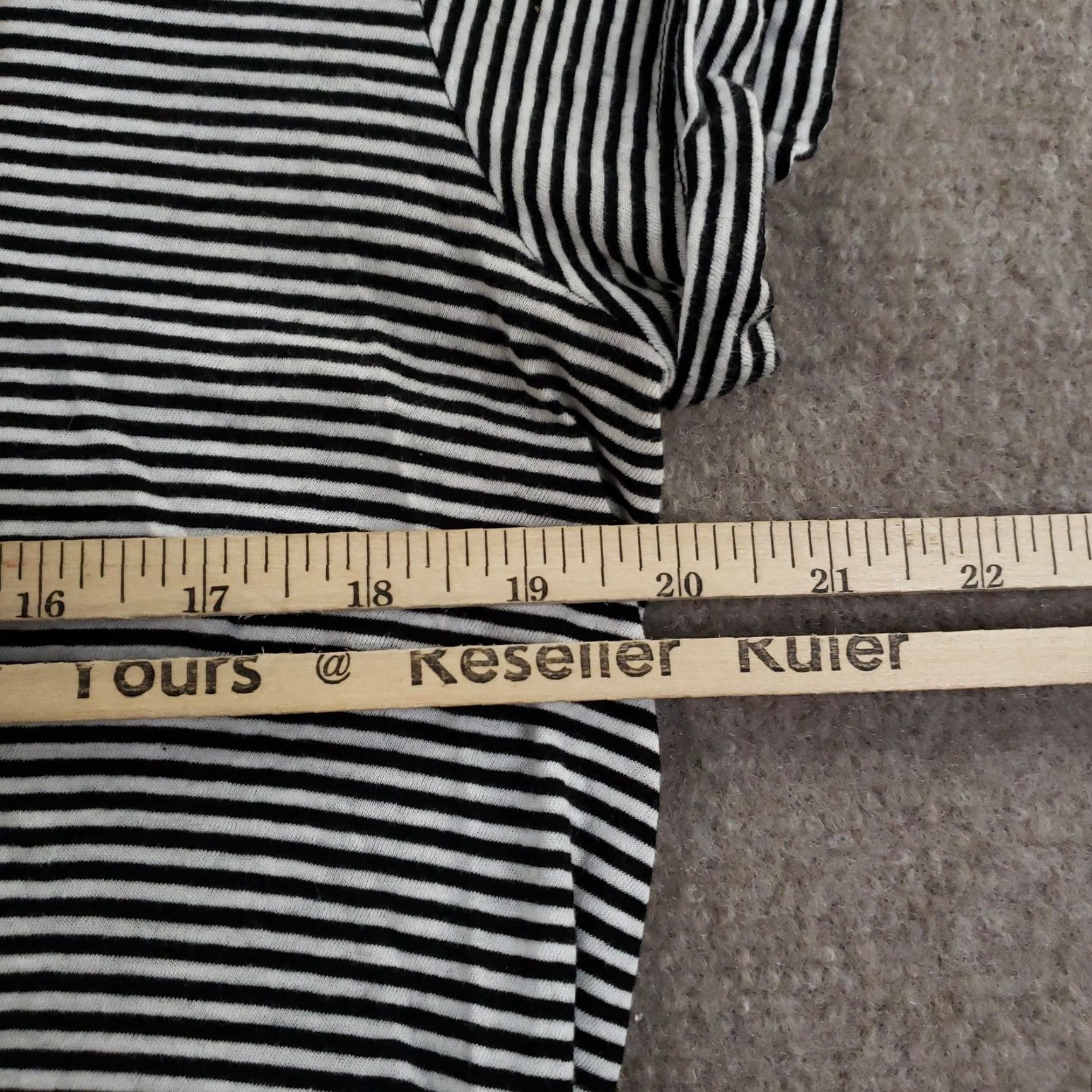 T by Alexander Wang Alexander Wang Dress Womens Medium Black White Striped V Neck T-Shirt Knit ZZ Size M / US 6-8 / IT 42-44 - 3 Thumbnail