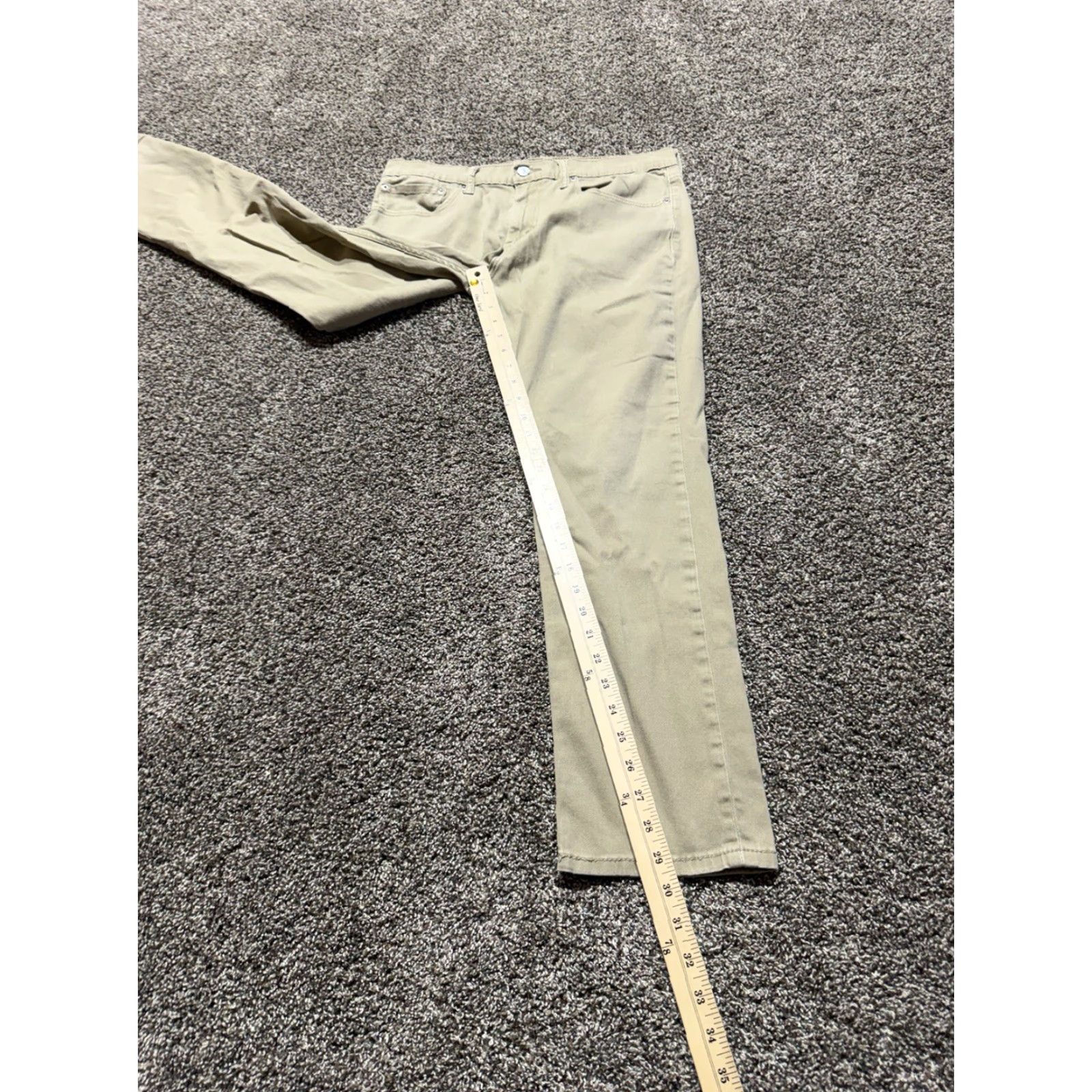 Levi's Levi’s 511 Slim Straight Pants Mens Khakis Casual Tan Beige 34X32 34 34 Waist Inseam Cotton Logo Regular Straight Jeans-Trousers 500 Series Mens Size US 34 / EU 50 - 7 Thumbnail