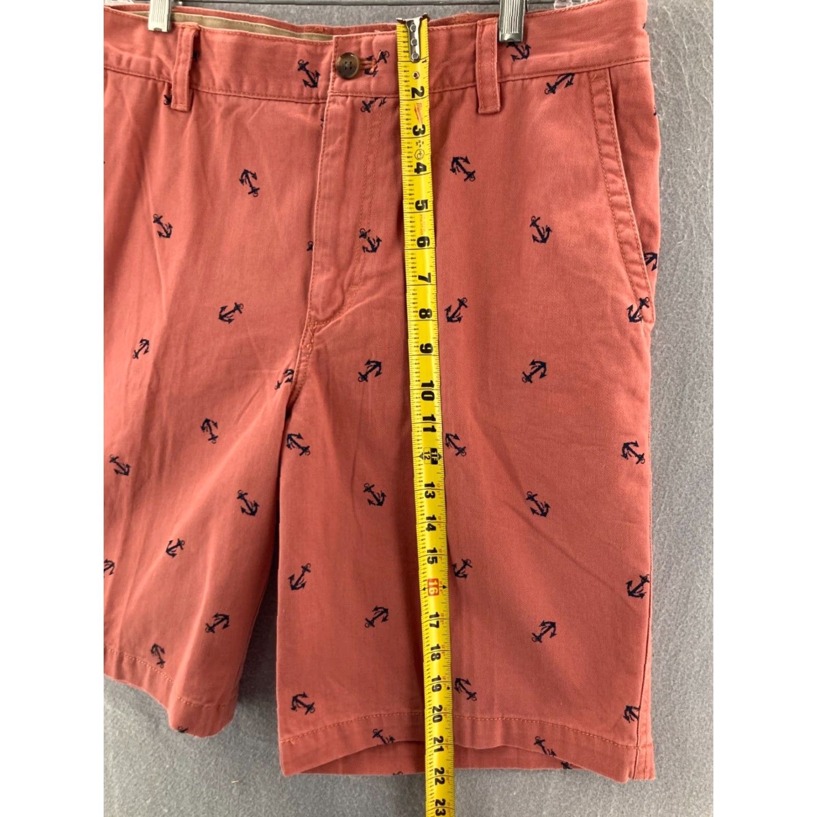 Izod VINTAGE IZOD Shorts Mens 34 Mauve Pink Anchors Print Chinos Preppy Size US 34 / EU 50 - 3 Thumbnail