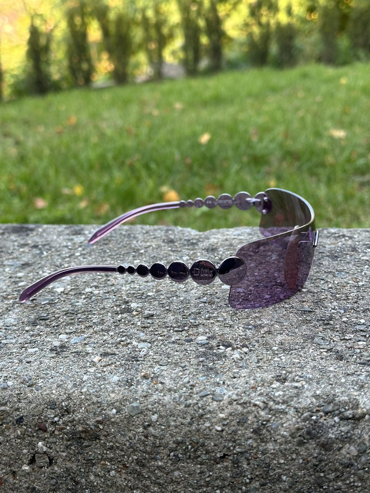 Dior Vintage Christian Dior Sunglasses Ruthenium 80N 120 Purple Size ONE SIZE - 2 Thumbnail