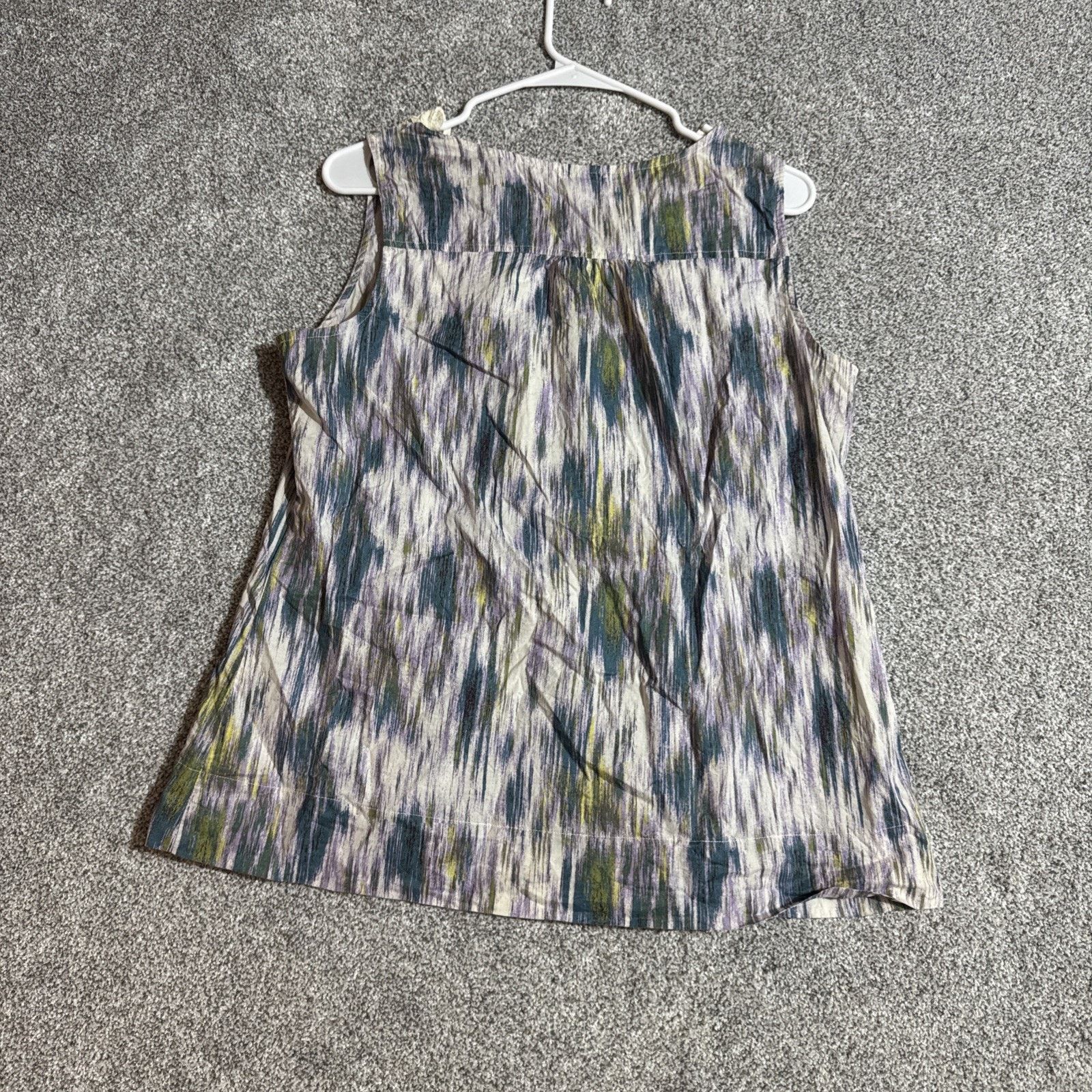 Other Retro 70s Hippie Tank Top Large Boho Crochet Lace Watercolor Size L / US 10 / IT 46 - 6 Thumbnail