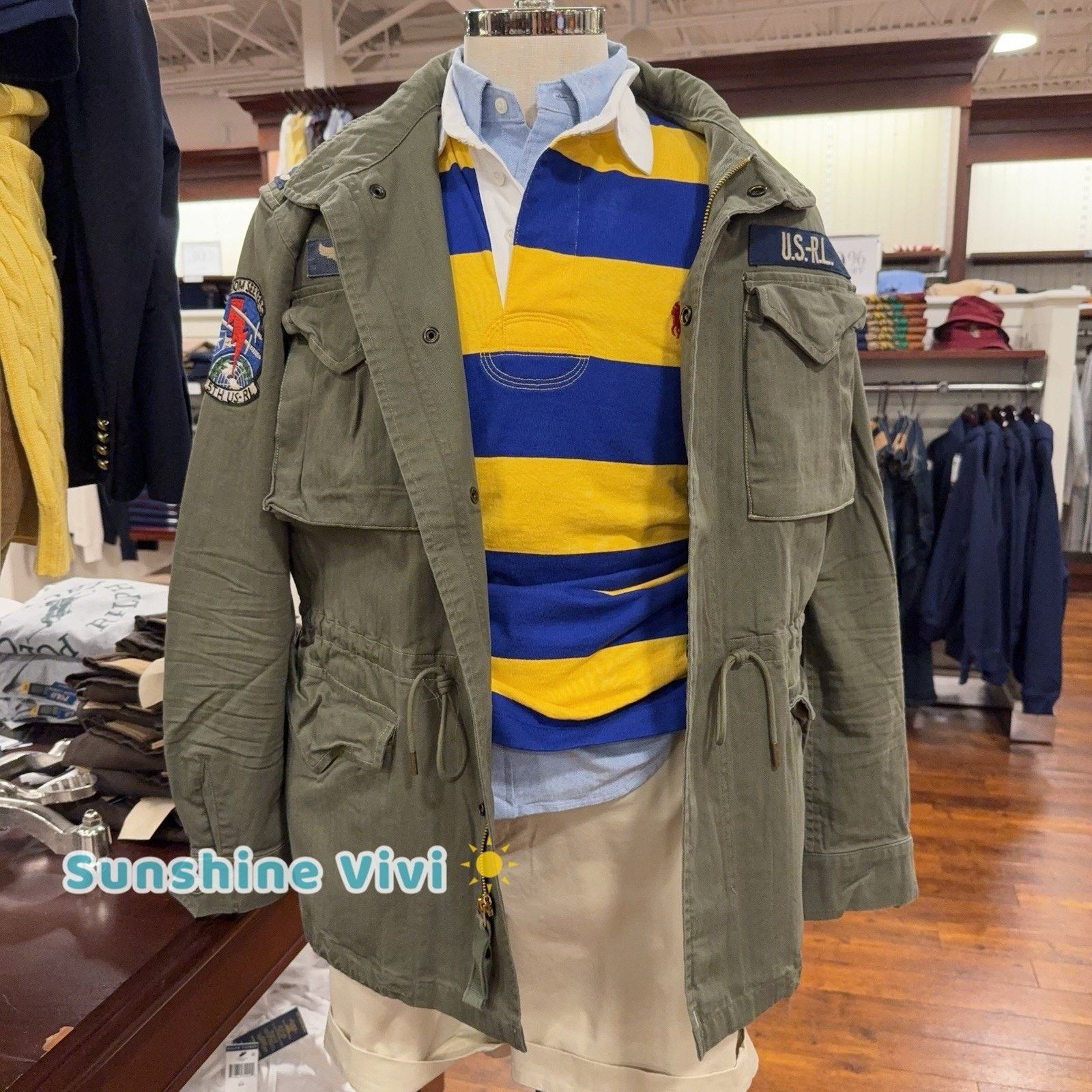 Polo Ralph Lauren NWT Polo Ralph Lauren Men Iconic Field Jacket Patches Olive Size US L / EU 52-54 / 3 - 8 Thumbnail