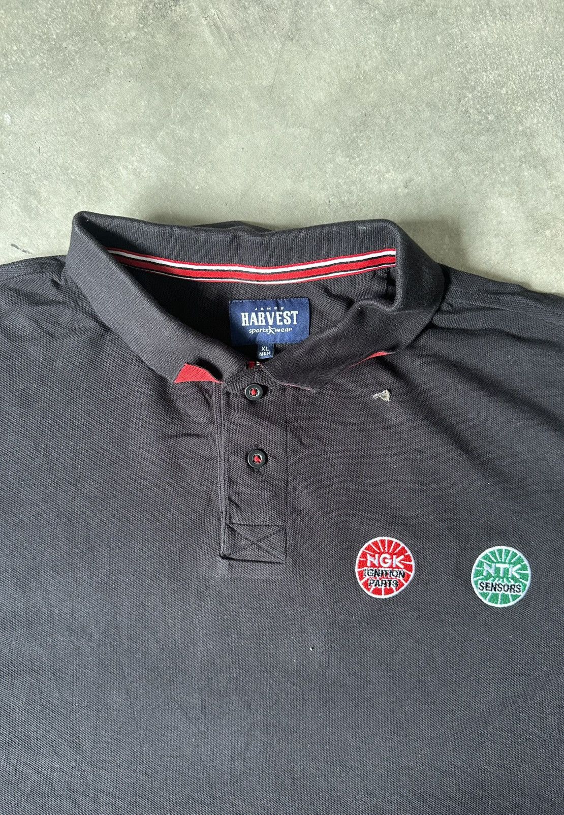 Vintage JAMES HARVEST NGK IGNTIION PARTS POLO TEE Size US XL / EU 56 / 4 - 3 Thumbnail
