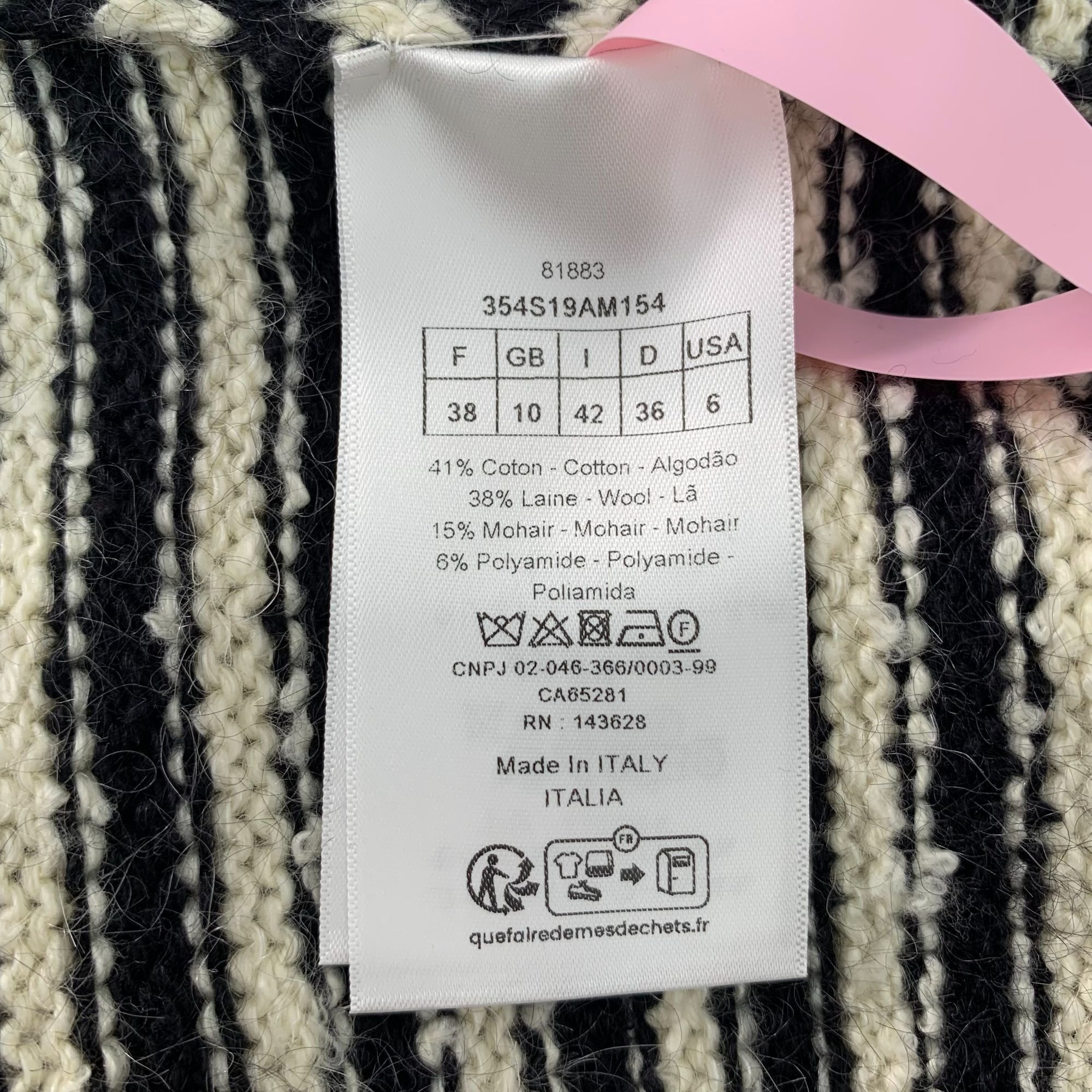 Christian Dior Monsieur Christian Dior Color-Block Logo Embroidery Striped Cotton Ro Size XS / US 0-2 / IT 36-38 - 4 Thumbnail
