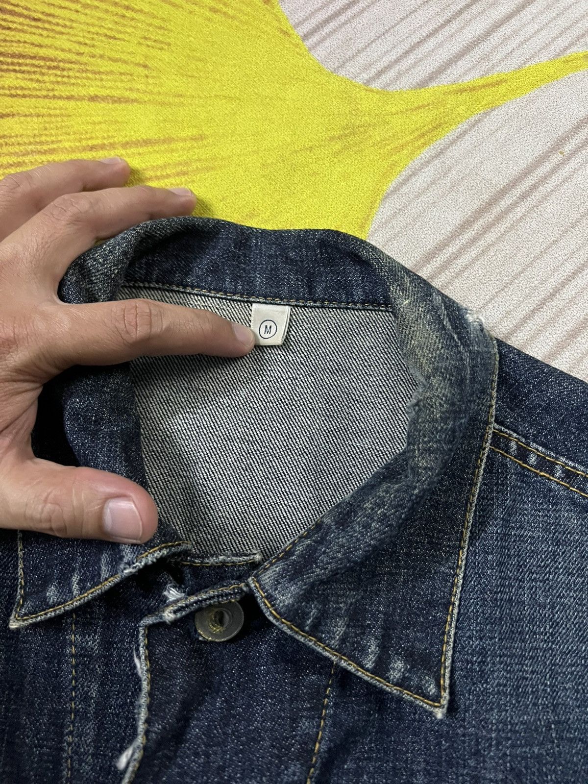 Japanese Brand 💥2000’s Uniqlo Distress Denim Jacket Size US S / EU 44-46 / 1 - 11 Thumbnail