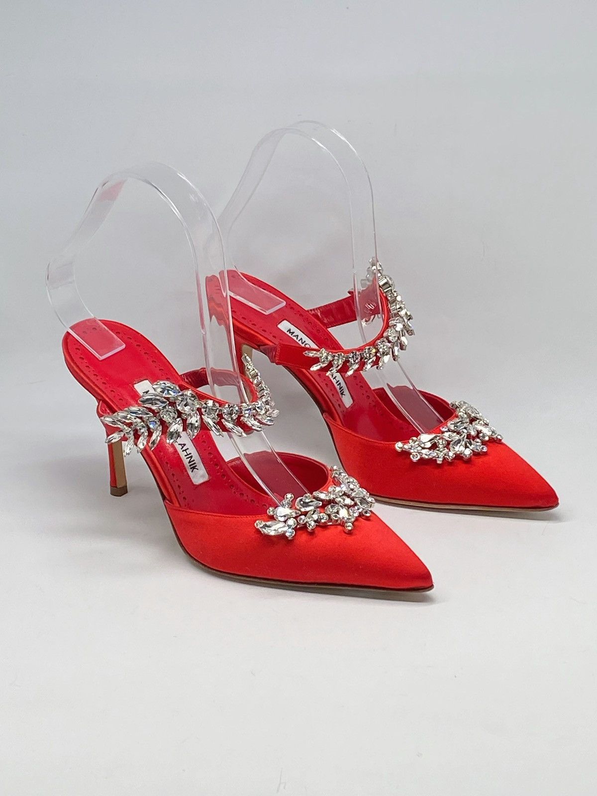 Manolo Blahnik Manolo Blahnik Lurum 90MM Embellished Satin Mules size 36 Size US 6 / IT 36 - 6 Thumbnail