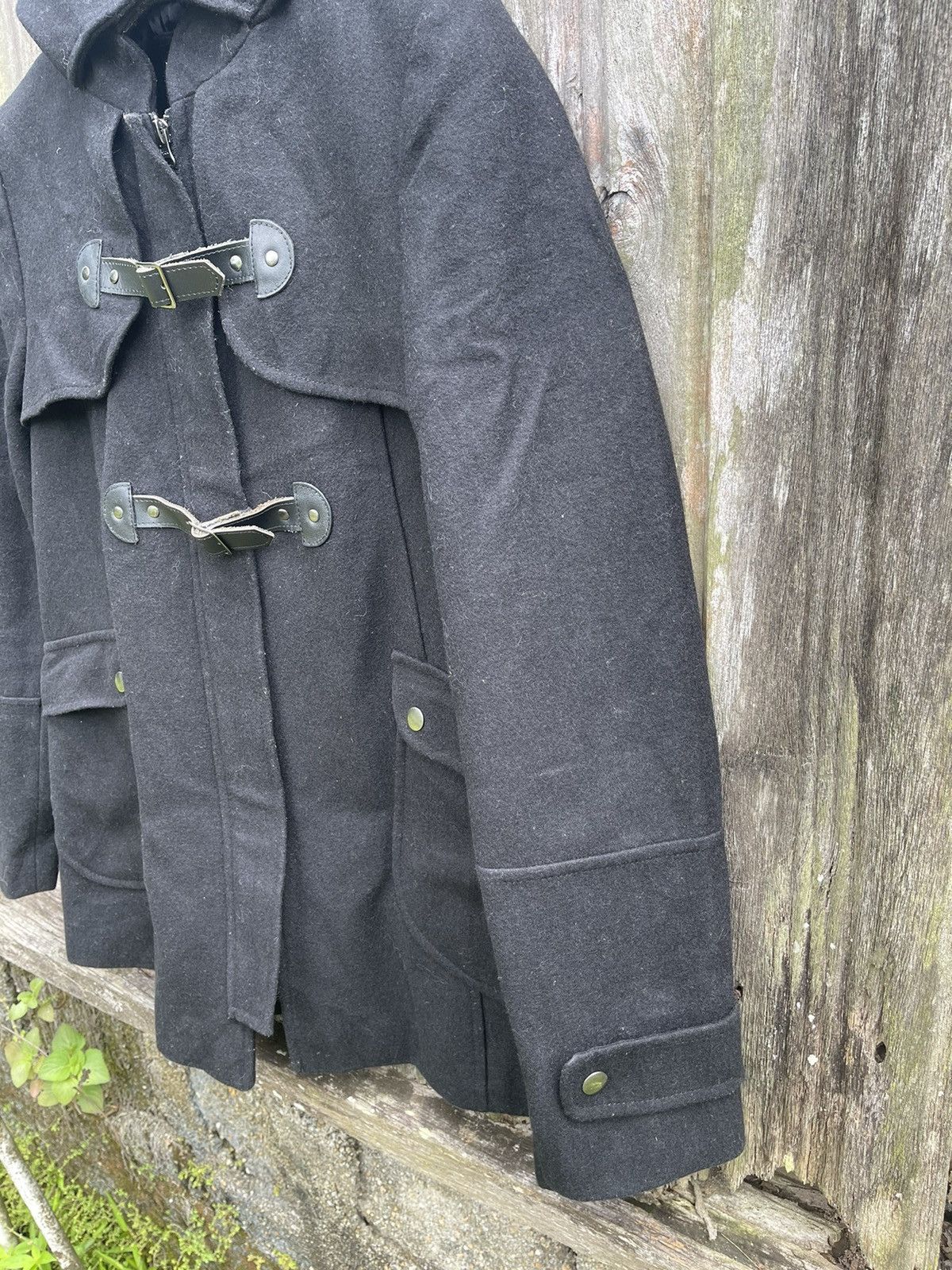 Designer Clockhouse Wool Blend Toggle Coat — Black (M) Size US M / EU 48-50 / 2 - 8 Thumbnail