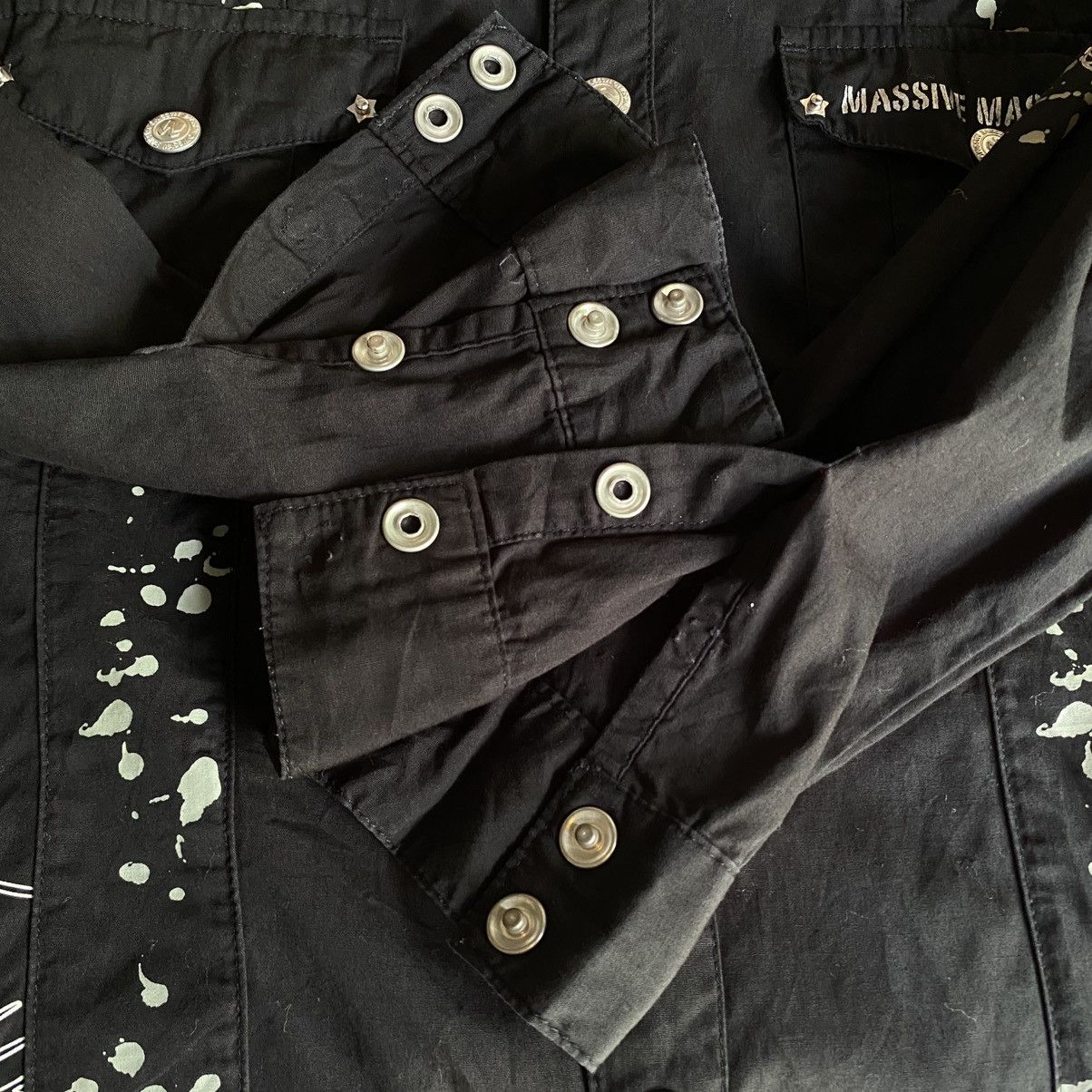 Japanese Brand × Massimo Osti MASSIVE MASSIMO Y2K PUNK Black Sheer Graphic Shirt Size US M / EU 48-50 / 2 - 16 Thumbnail