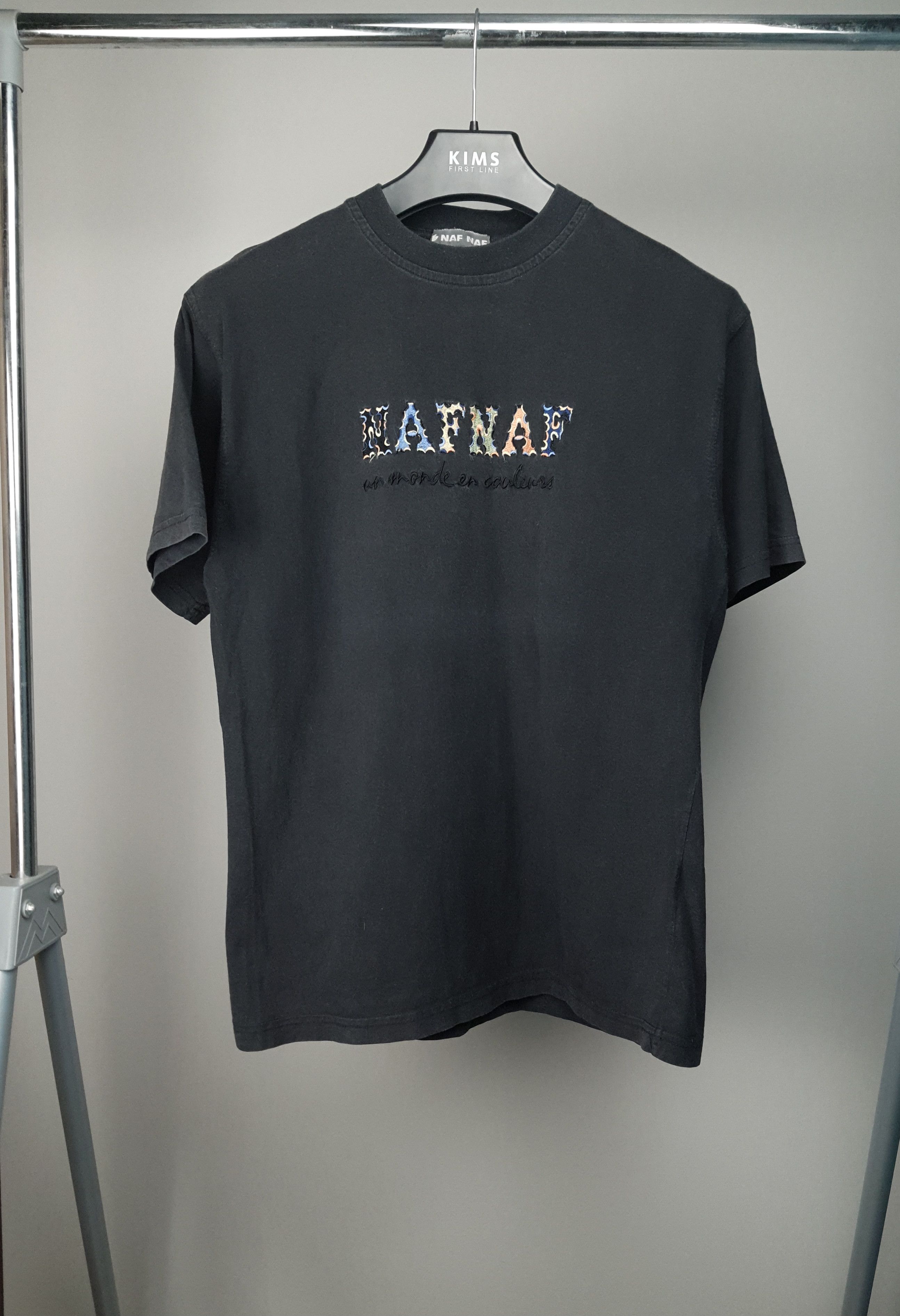 Vintage RARE Naf Naf by Issey Miyake Big Embroidered Logo Tee Size US M / EU 48-50 / 2 - 1 Thumbnail