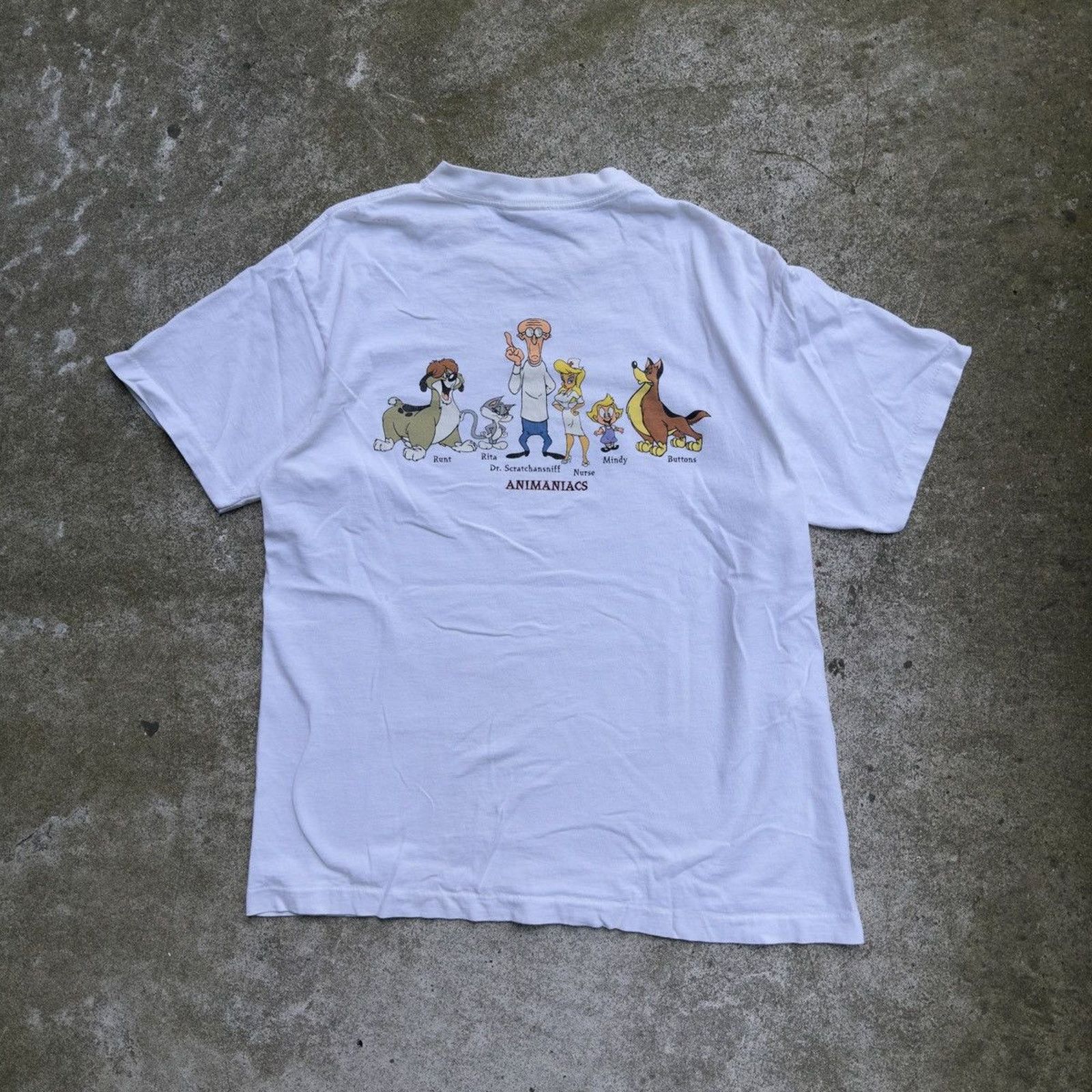Vintage Vintage 90s Animaniacs Single Stitch Character Tee Size US L / EU 52-54 / 3 - 2 Thumbnail