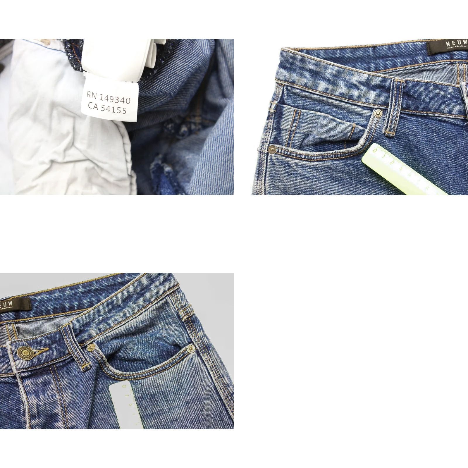 Vintage NEUW Hell Skinny Jeans Men's W31 L32 Button Fly Whiskers Denim Blue Size US 31 - 8 Thumbnail