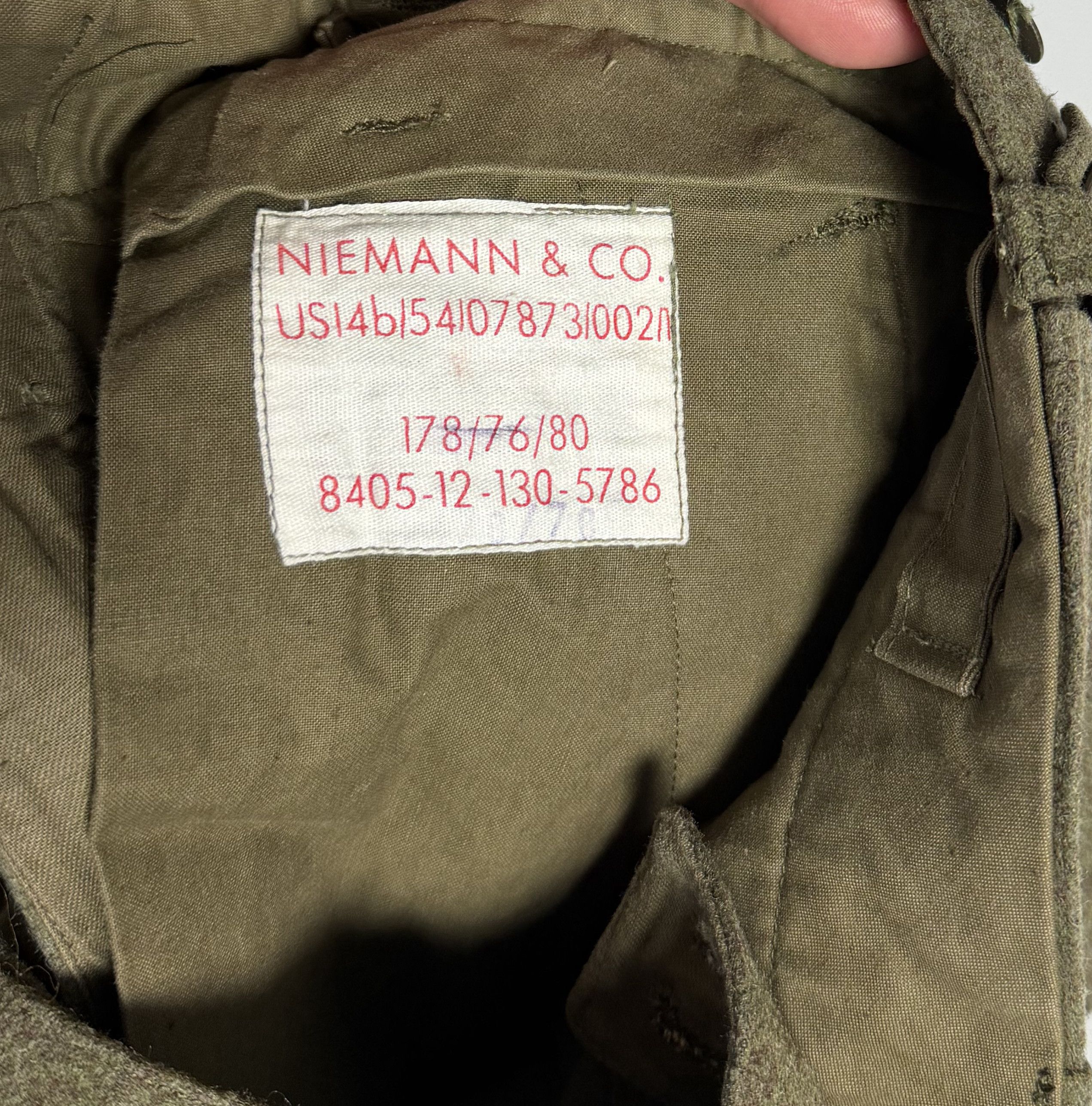 Vintage NIEMANN & CO 1960s German Military Wool Cargo Combat Pants Size US 31 - 10 Thumbnail
