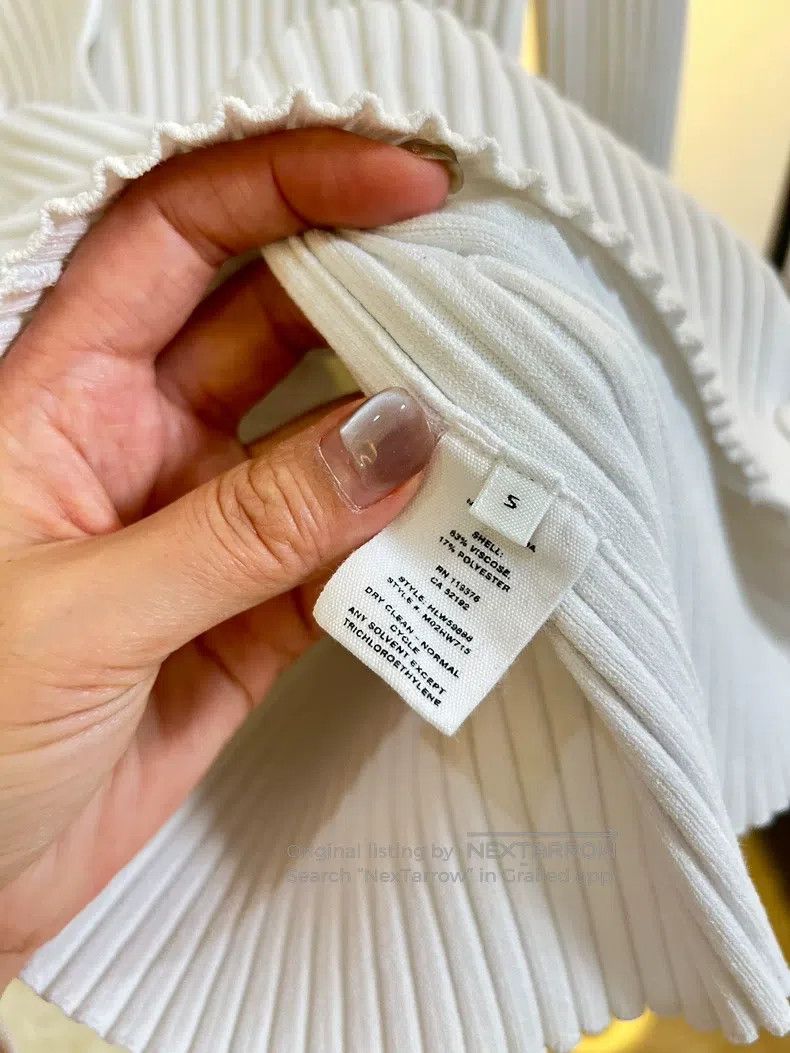 Helmut Lang Helmut Lang Knit Cardigan, Vertical Ribbing, Collar Design Size S / US 4 / IT 40 - 4 Thumbnail