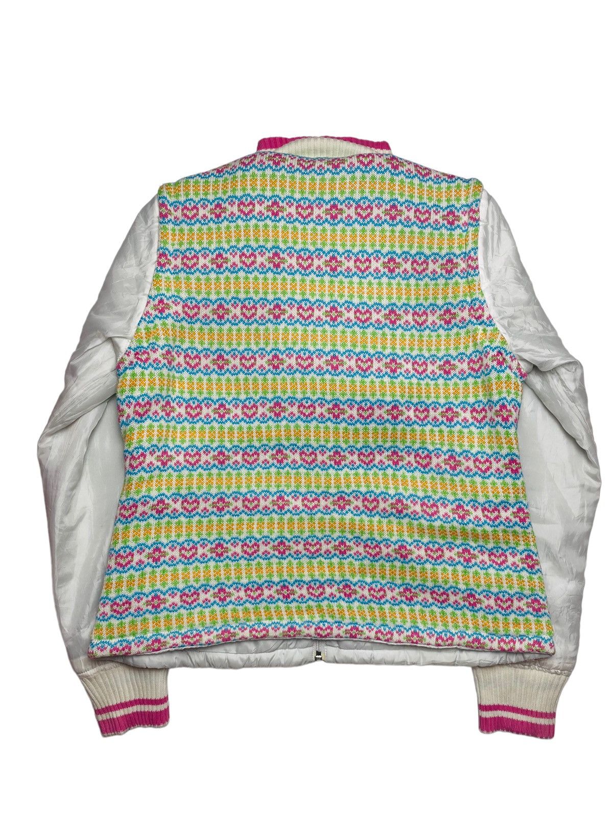 Japanese Brand 2000s Daisy Lovers Reversible Knitted Heart Vest Jacket Size US M / EU 48-50 / 2 - 7 Thumbnail