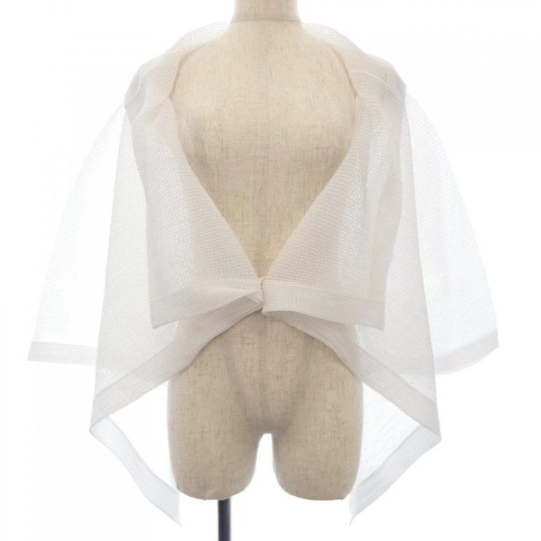 Issey Miyake Issey Miyake White see-through cardigan Size L / US 10 / IT 46 - 1 Thumbnail