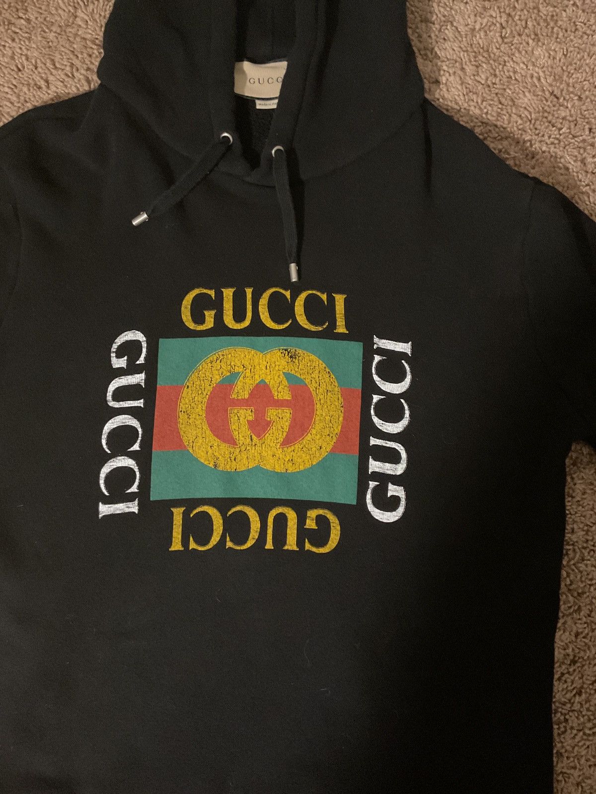 Gucci Gucci Fake Logo Hoodie Size US M / EU 48-50 / 2 - 2 Thumbnail