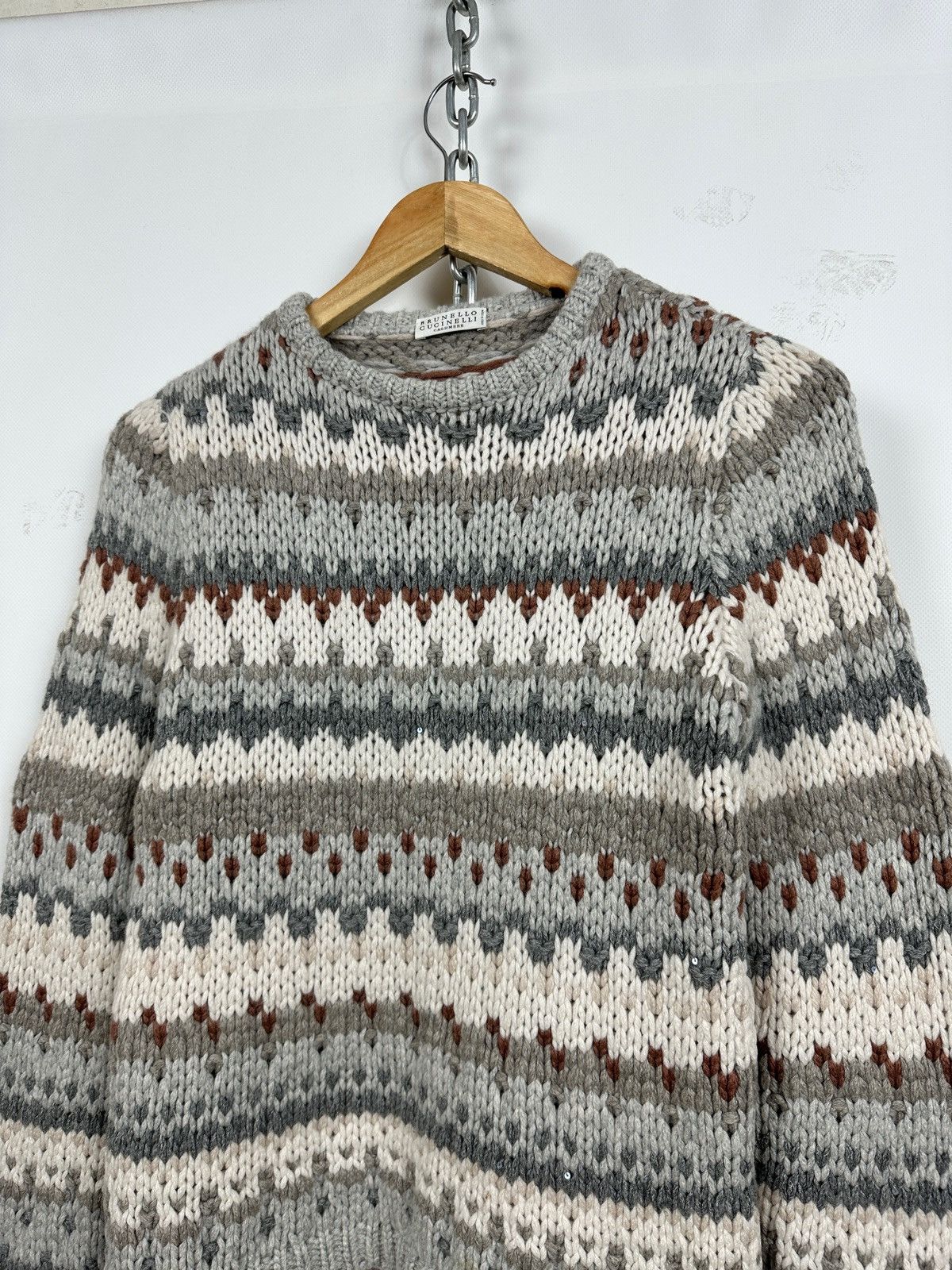 Brunello Cucinelli Cashmere/Silk Cable Knit Sweater