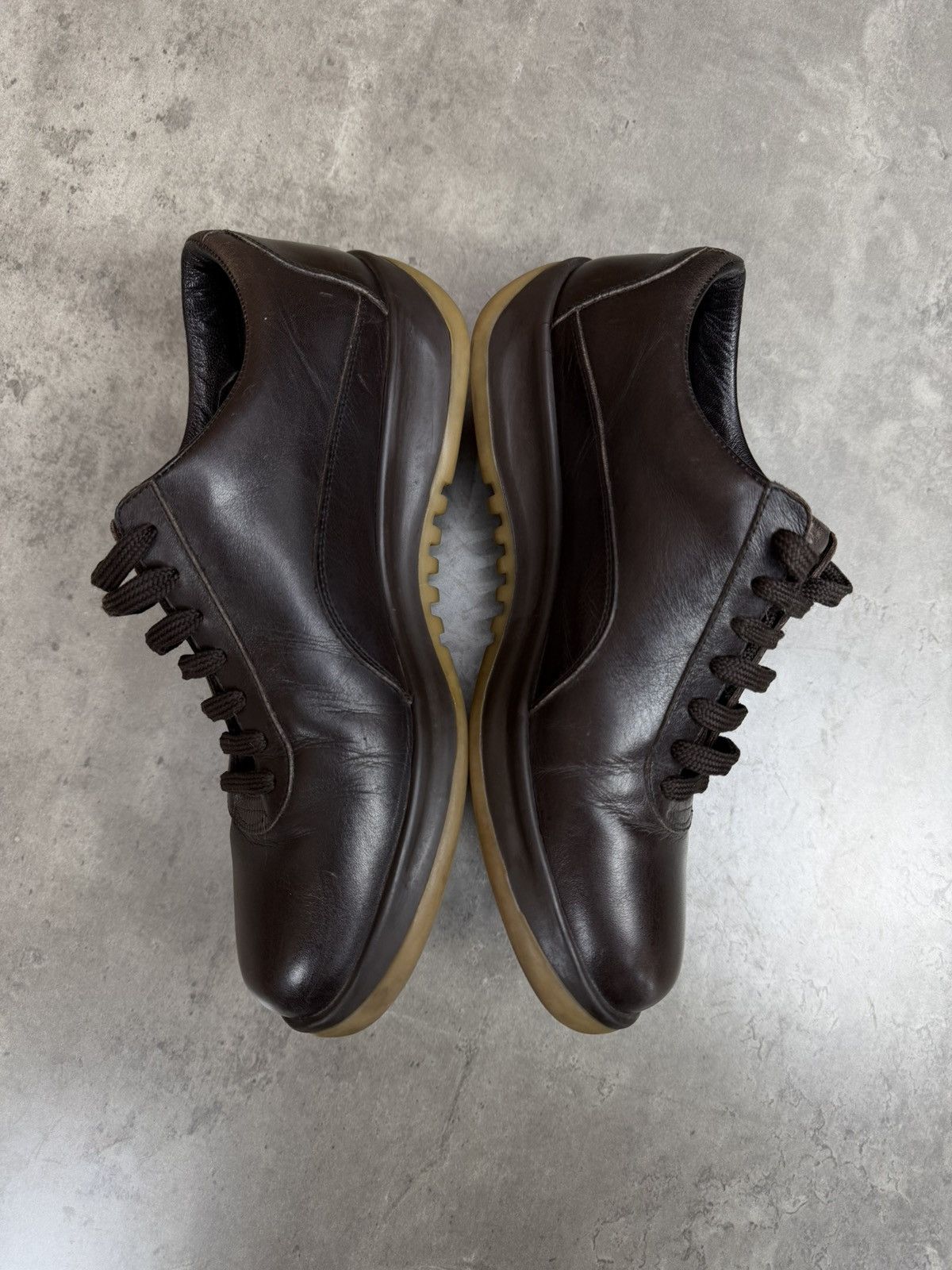 Louis Vuitton Louis Vuitton Brown Leather Low Top Sneakers Size US 7 / EU 40 - 9 Thumbnail