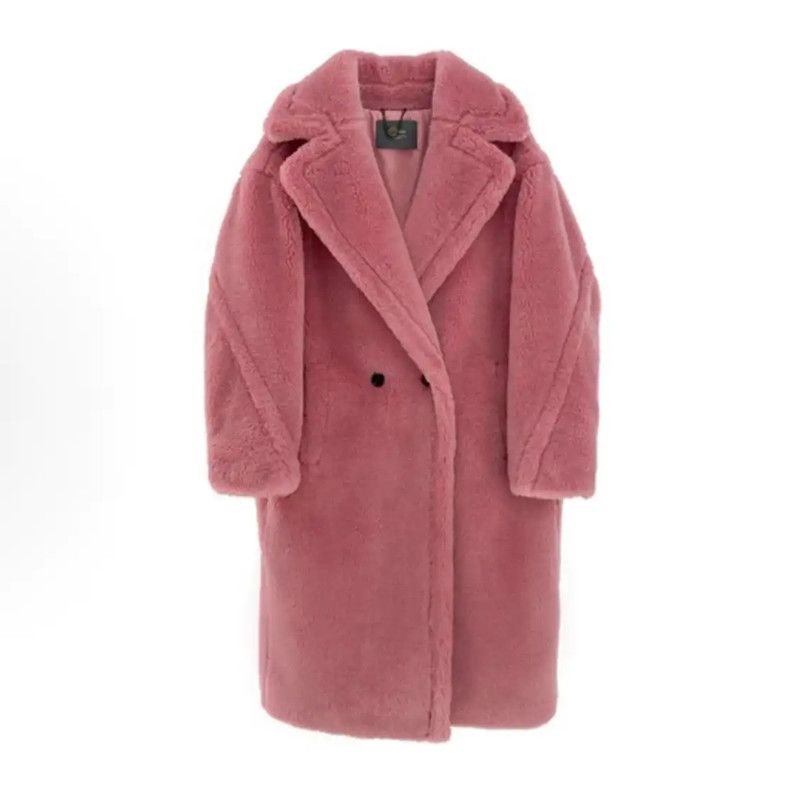 Max Mara MaxMara Pink Alpaca Wool Long Coat 0089 Size M / US 6-8 / IT 42-44 - 1 Thumbnail