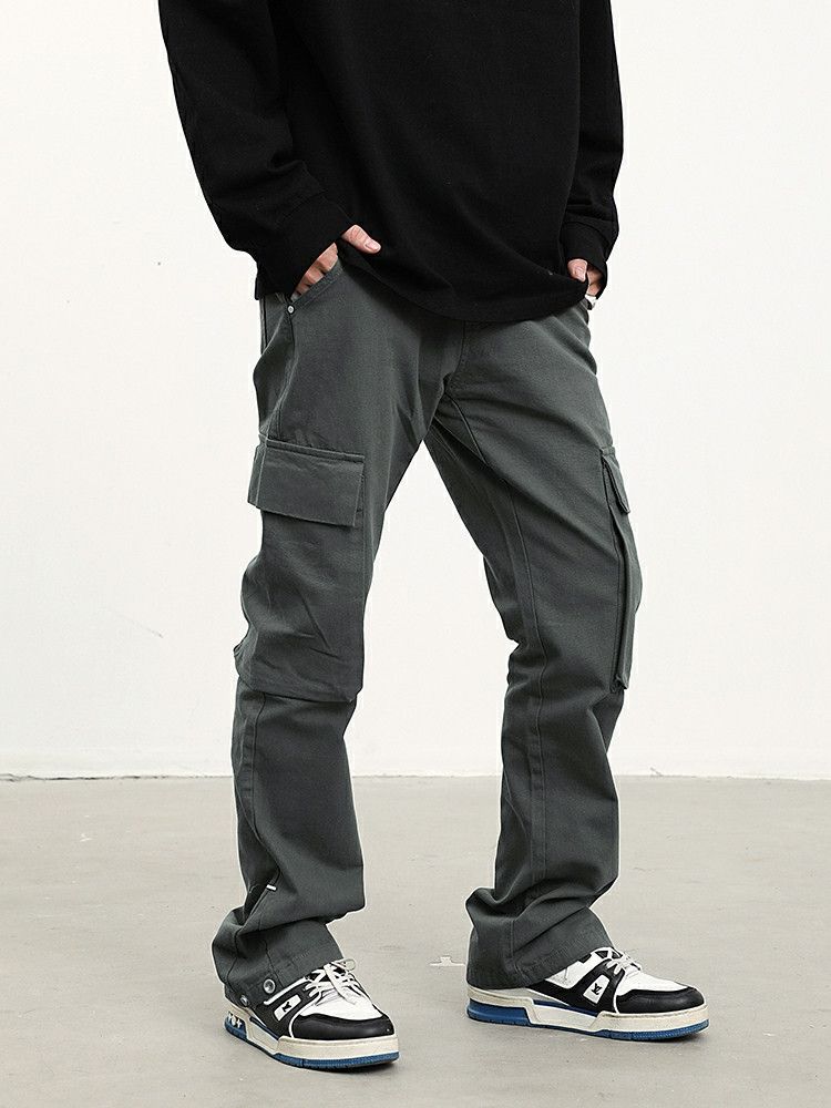 military utility flared cargo pants