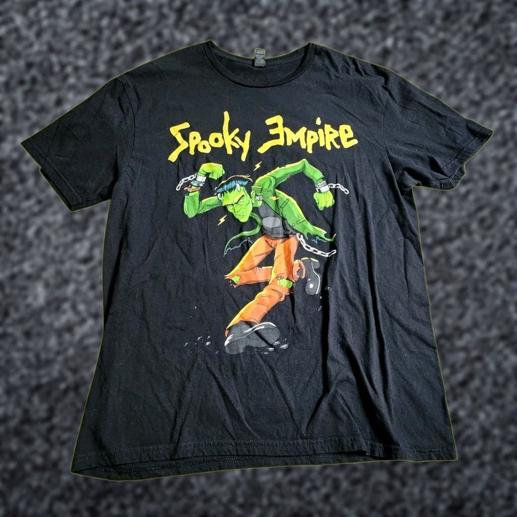 Gildan Mens L Spooky Empire Hardcore Convention Exclusive 2025 T Shirt Double Sided Black Gildan Softstyle Crew Neck Short Sleeve Halloween Horror 2020s Mens Size US L / EU 52-54 / 3 - 1 Thumbnail