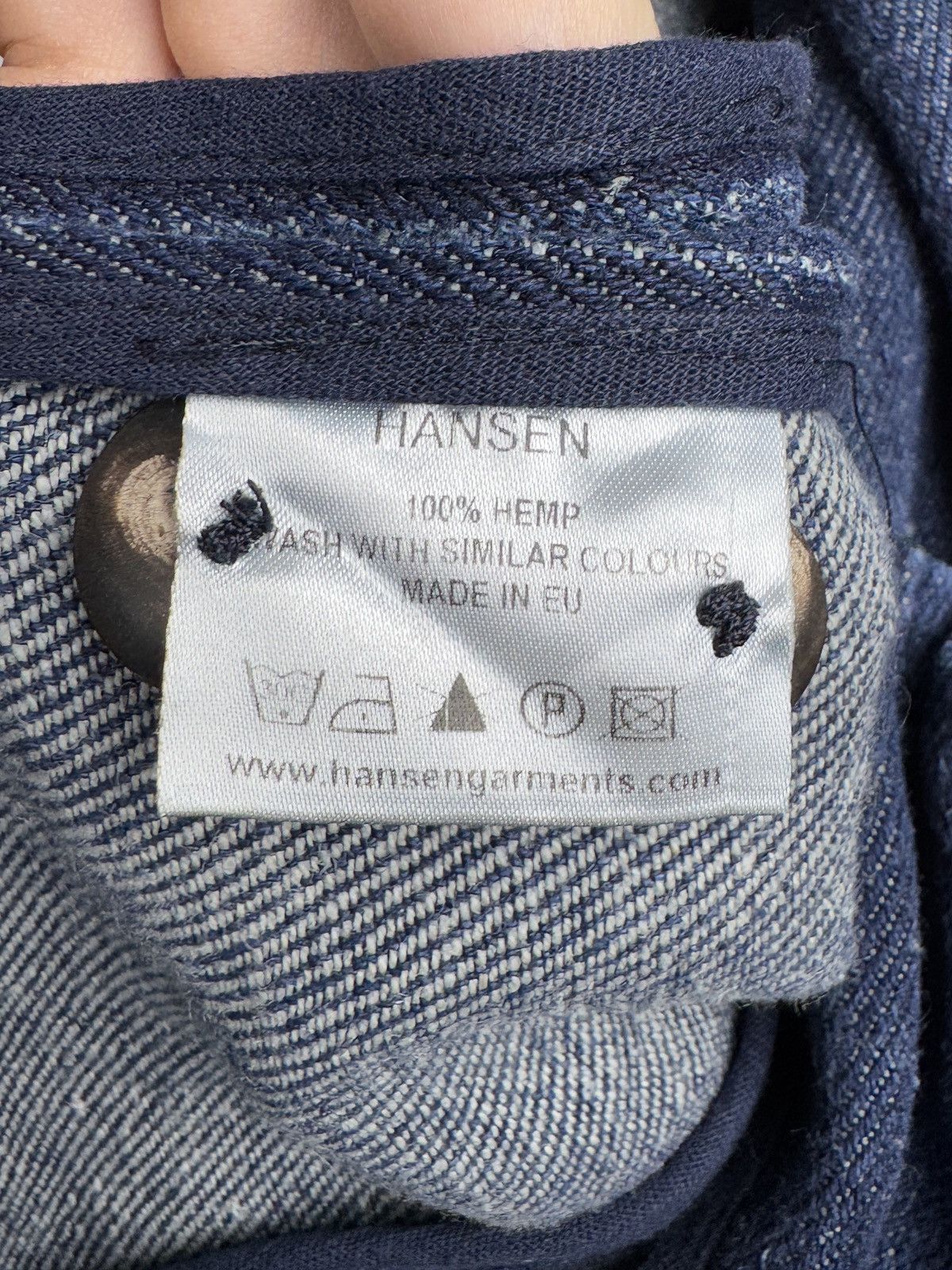 HANSEN Garments HANSEN Garments 100% Hemp blue ‘Denim’ blazer jacket Size 40R - 10 Thumbnail