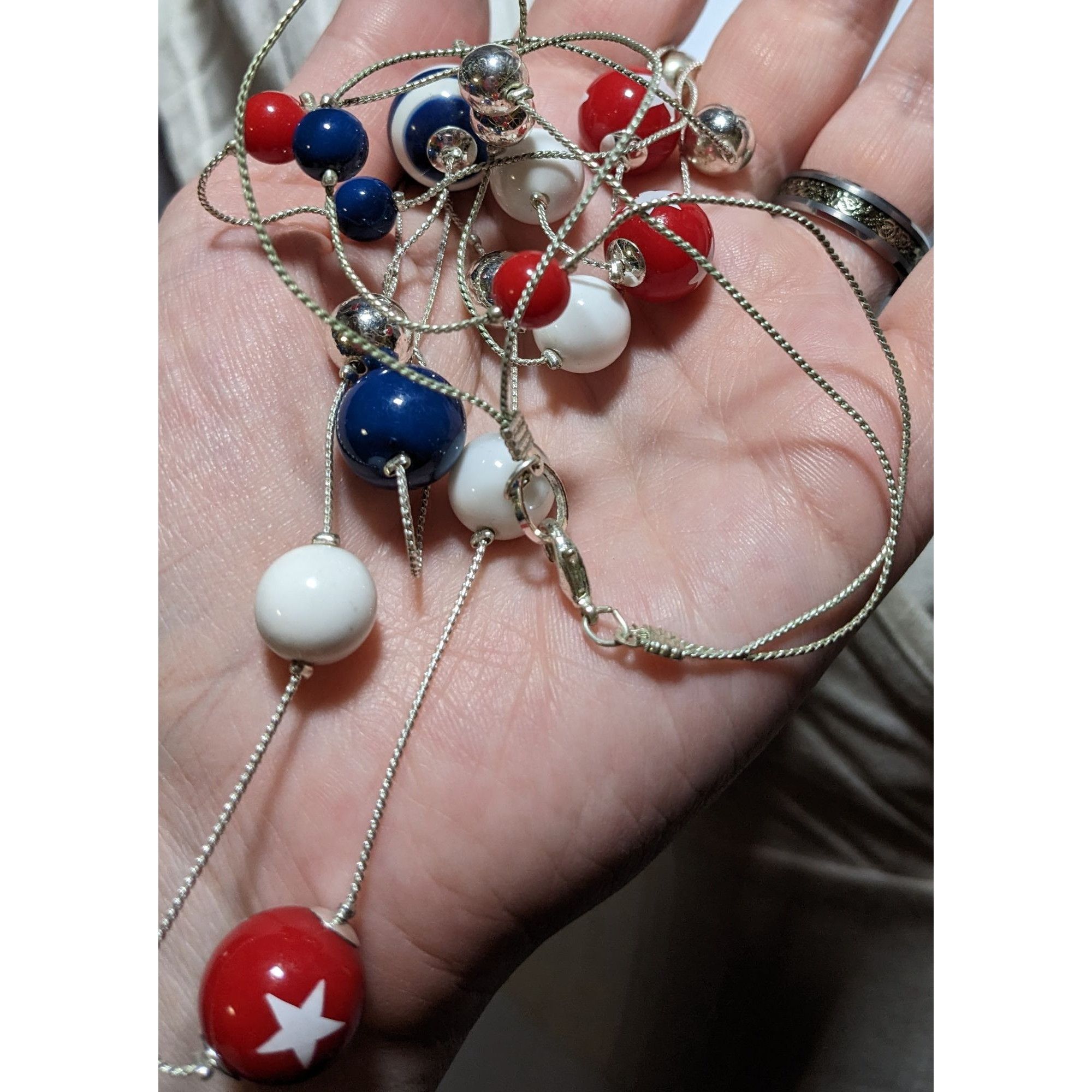 Other Patriotic Bubblegum Bead Necklace Size ONE SIZE - 3 Thumbnail