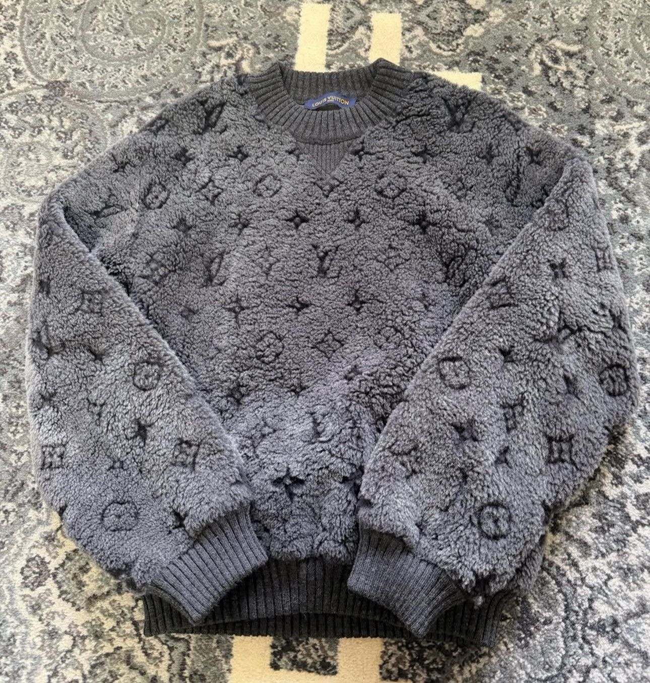 Louis Vuitton 1A5PEL Monogram Shearling Crewneck