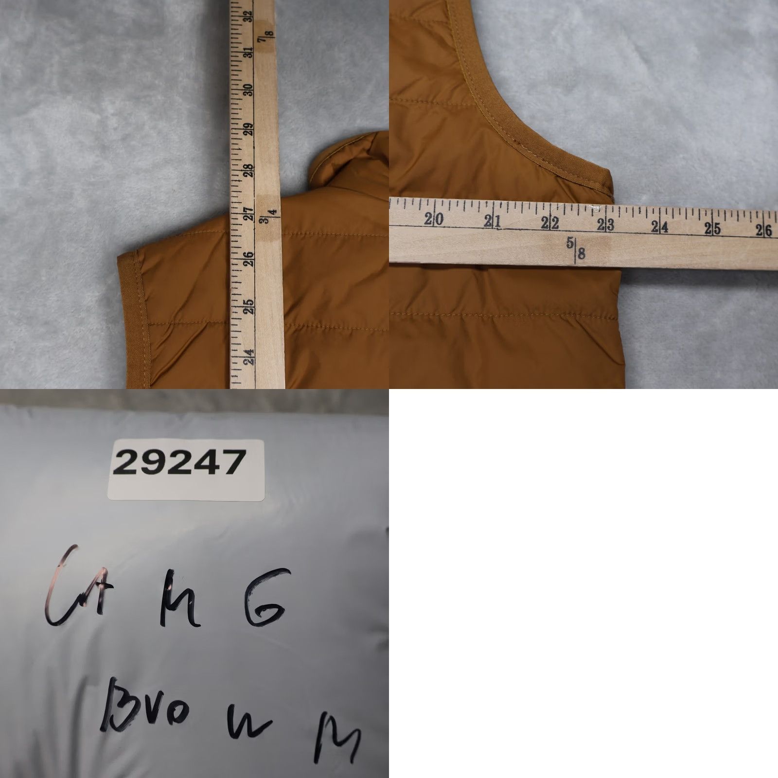 Carhartt Carhartt Vest Men Large Brown Lightweight Water Resistant Insulated LOGO Quilted Rain Defender Zip Pockets Stand-Up Collar Size US L / EU 52-54 / 3 - 8 Thumbnail