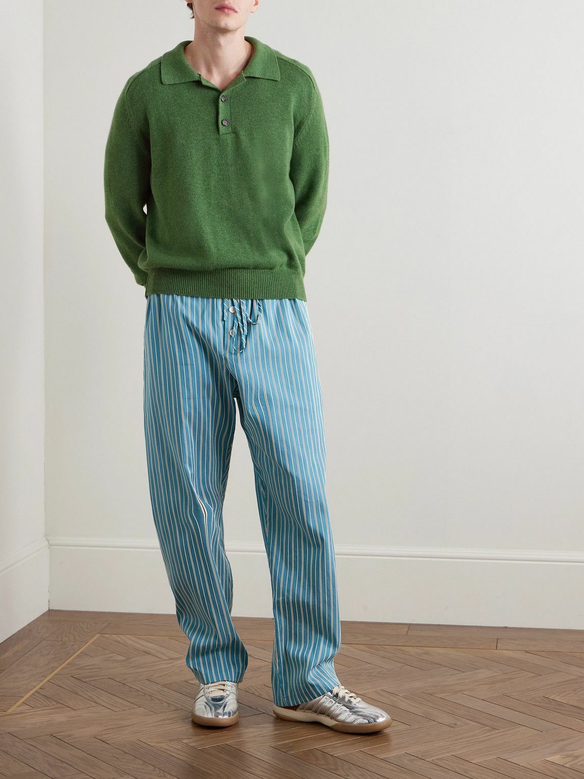 Bode 920USD Cashmere Polo Shirt Sweater Size US L / EU 52-54 / 3 - 1 Thumbnail