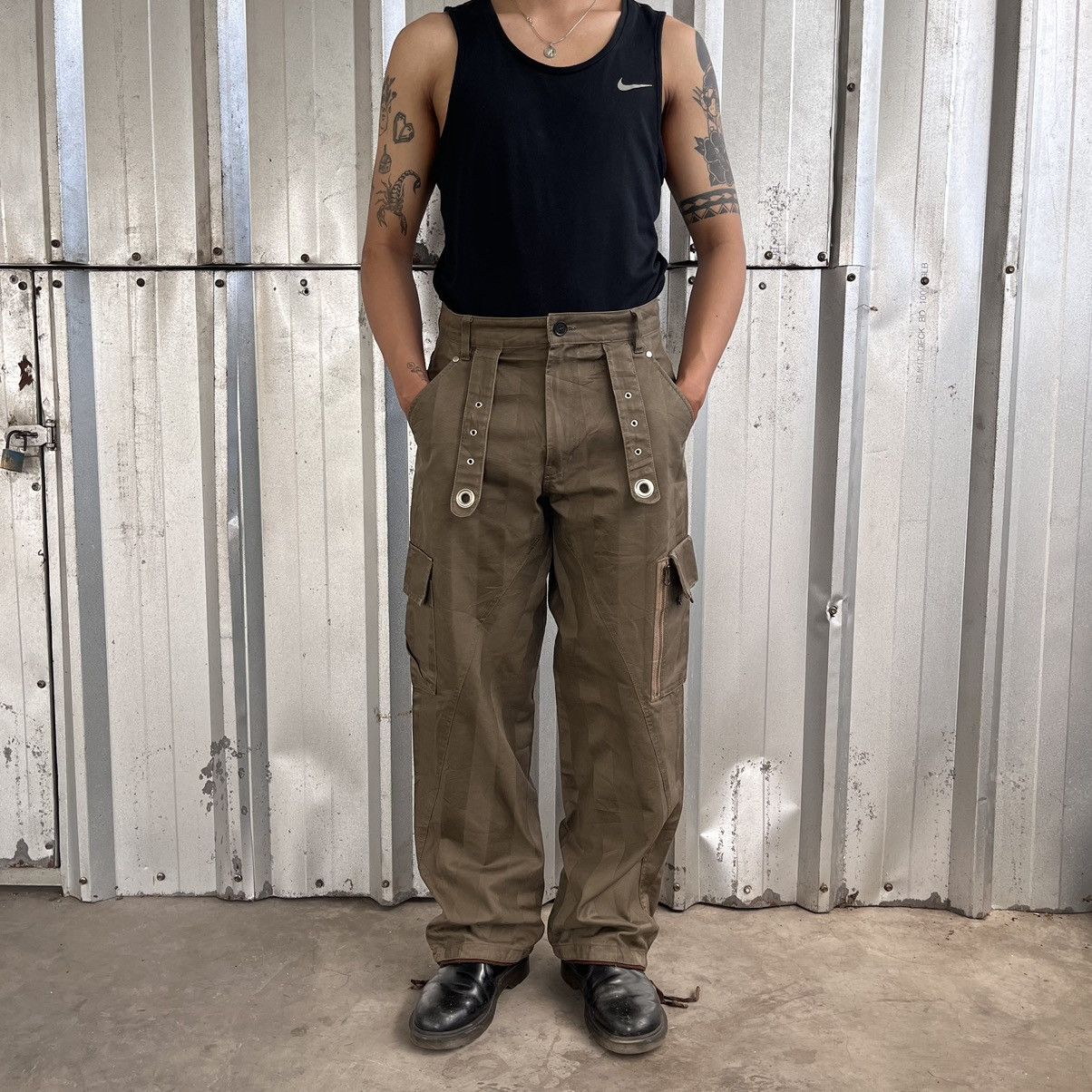 If Six Was Nine × Japanese Brand × PPFM PPFM Bondage Cargo Pants Size US 30 / EU 46 - 1 Thumbnail