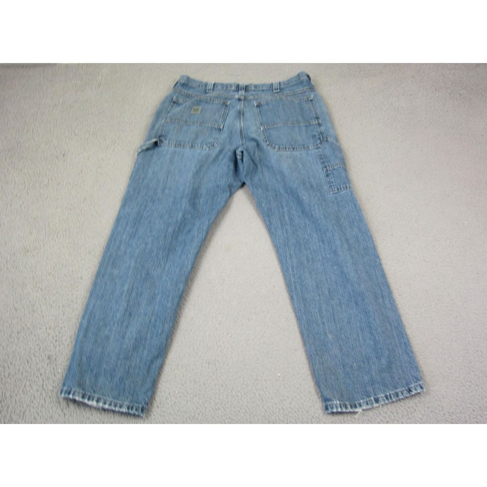 Lee VINTAGE Lee Jeans Mens 38x30 Denim 5-Pocket Straight Blue Regular Waist Carpenter Workwear 80s 90s Size US 38 / EU 54 - 2 Thumbnail