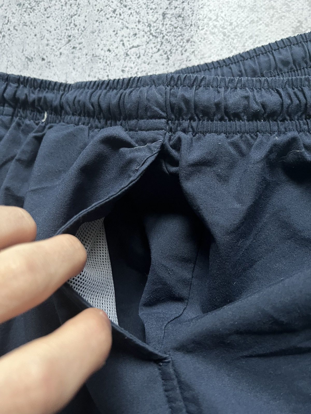 Nike × Vintage Vintage Nike Drill Swoosh Shorts Nylon Y2K USA Size US 32 / EU 48 - 7 Thumbnail