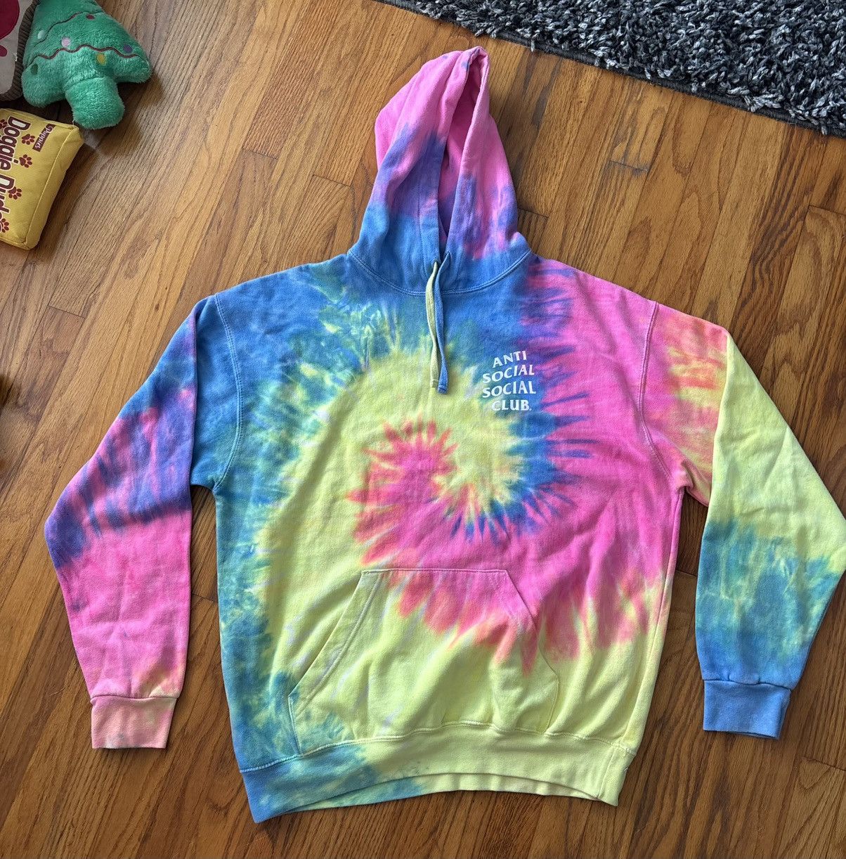 Anti Social Social Club Rare Neon Tiedye Hoodie Size L / US 10 / IT 46 - 1 Thumbnail