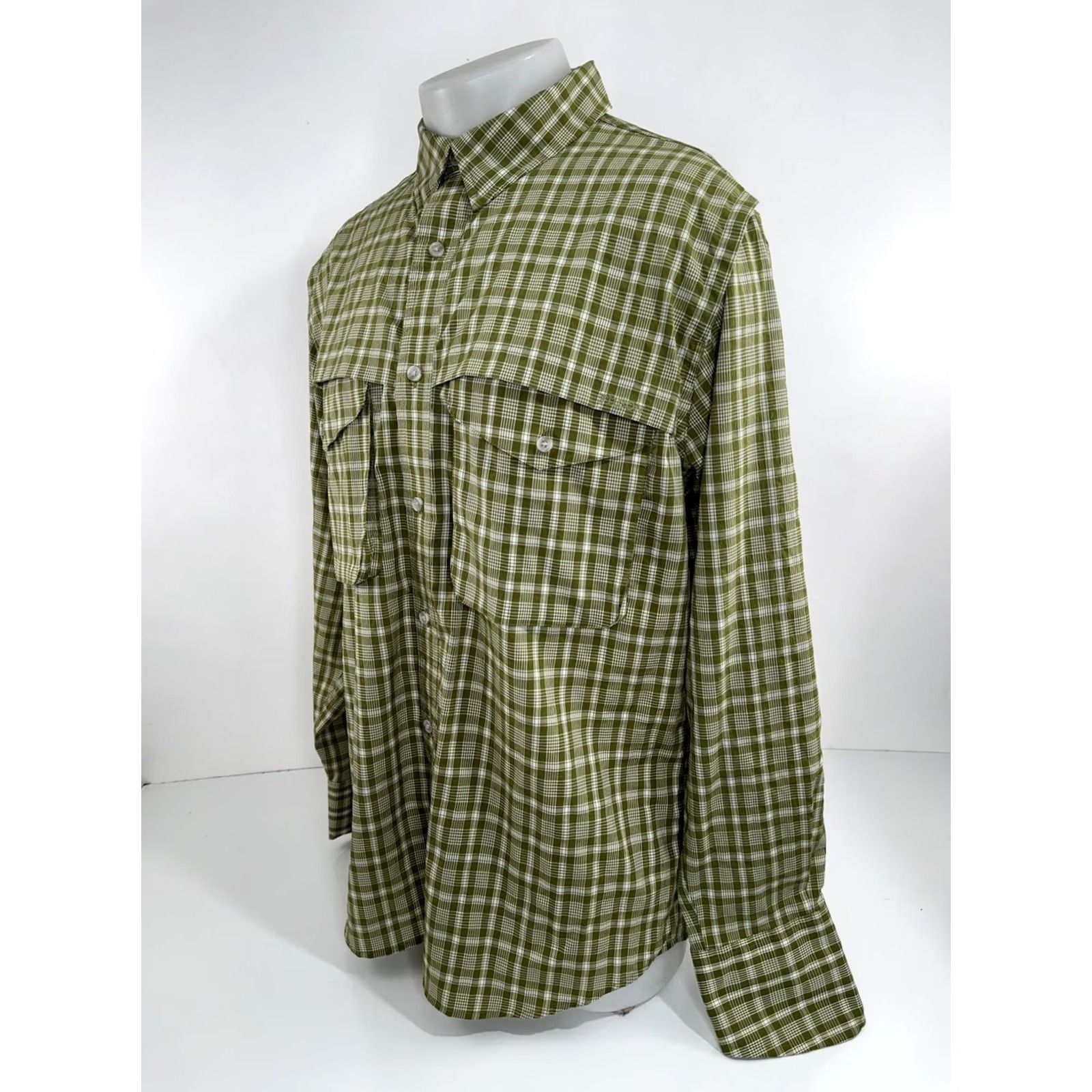 Filson Filson Shirt Mens L Vented Embroidered Plaid Fishing Hunting Button-Up Green White 90s Theme Fish Size US L / EU 52-54 / 3 - 3 Thumbnail